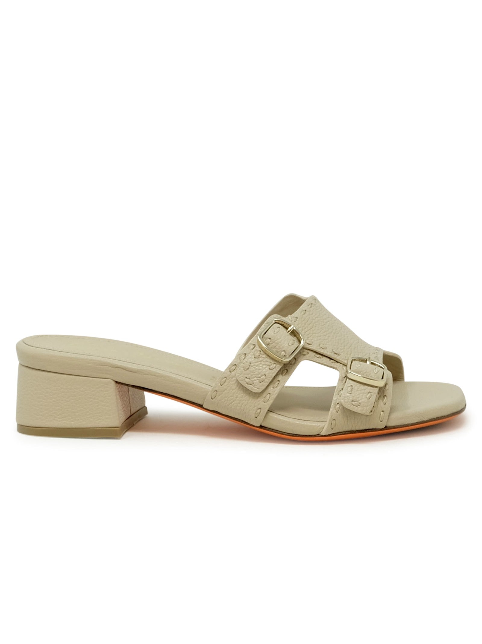 SANTONI Elegant Backless Sandals with 50 mm Heel for Women