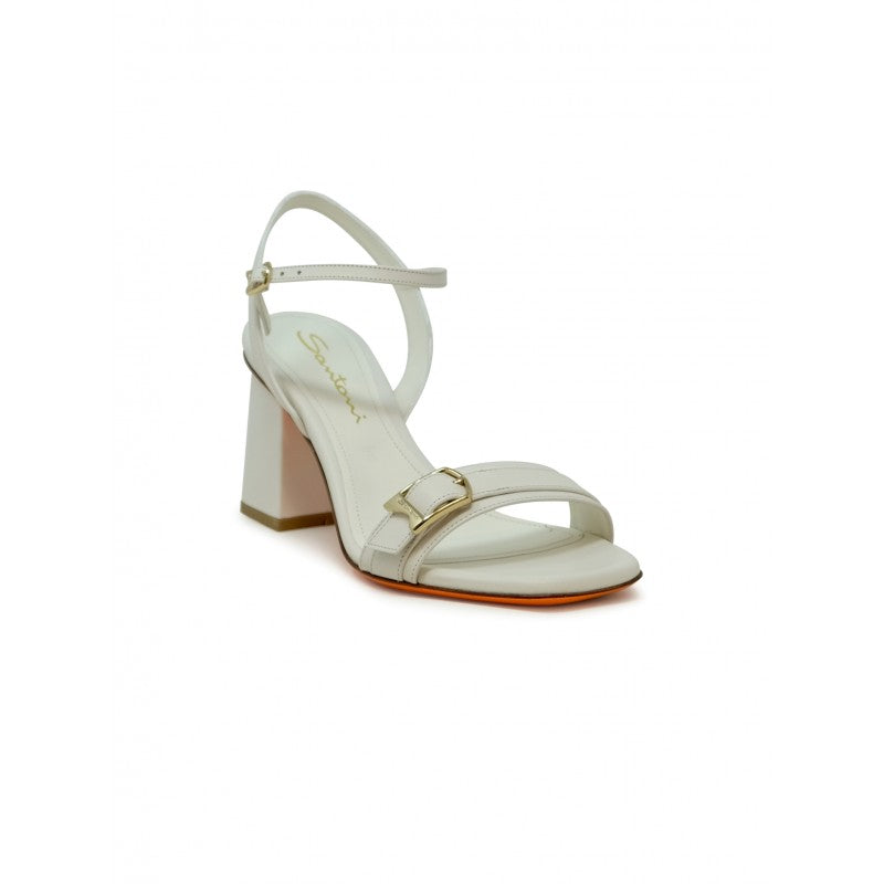 SANTONI 75mm Elegant Leather Sandals for Women