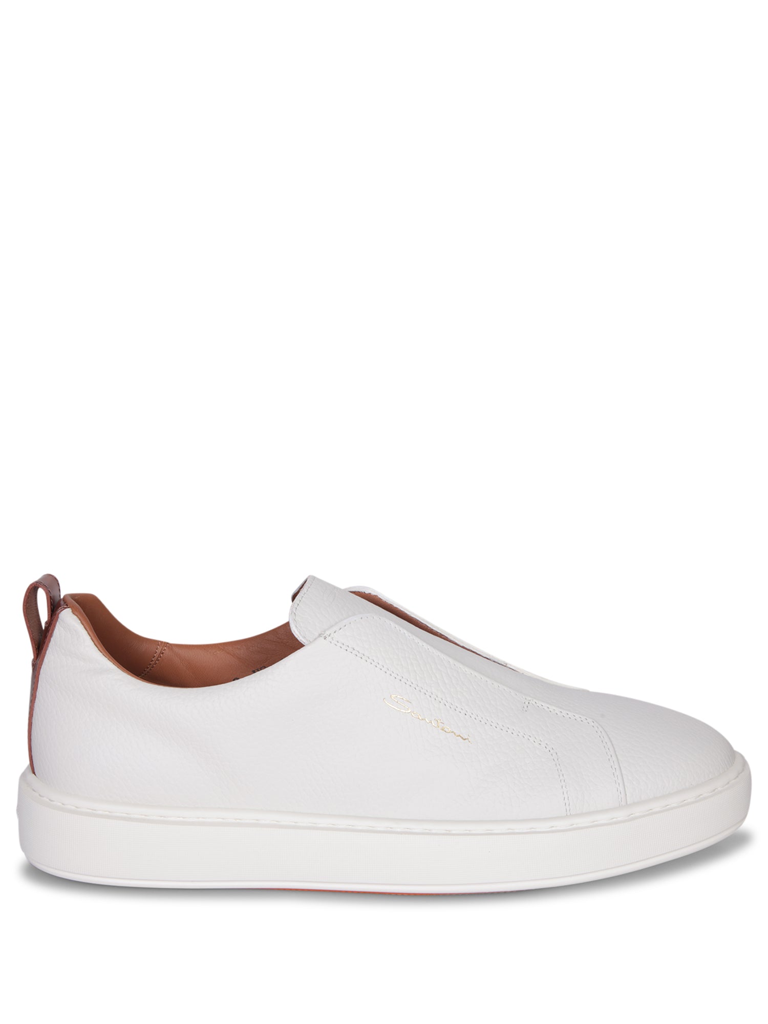 SANTONI Elegant Leather Sneakers for Men