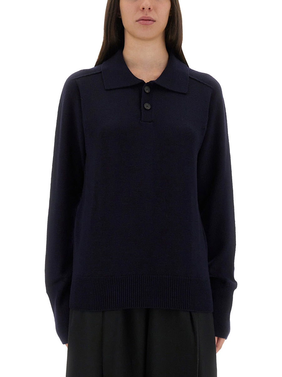 STUDIO NICHOLSON Inverness Polo Collar Shirt - Size S