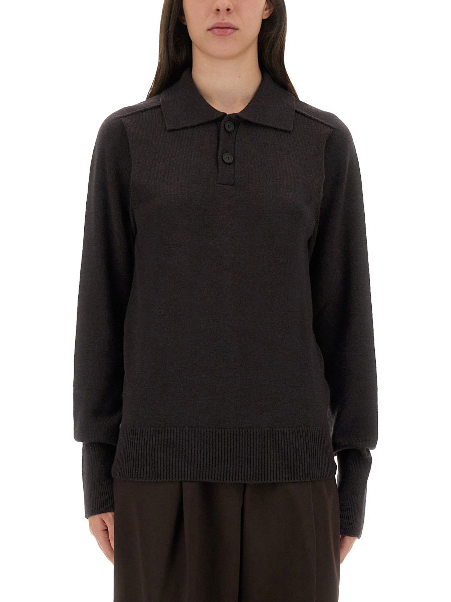 STUDIO NICHOLSON Inverness Polo Collar Shirt - Size S