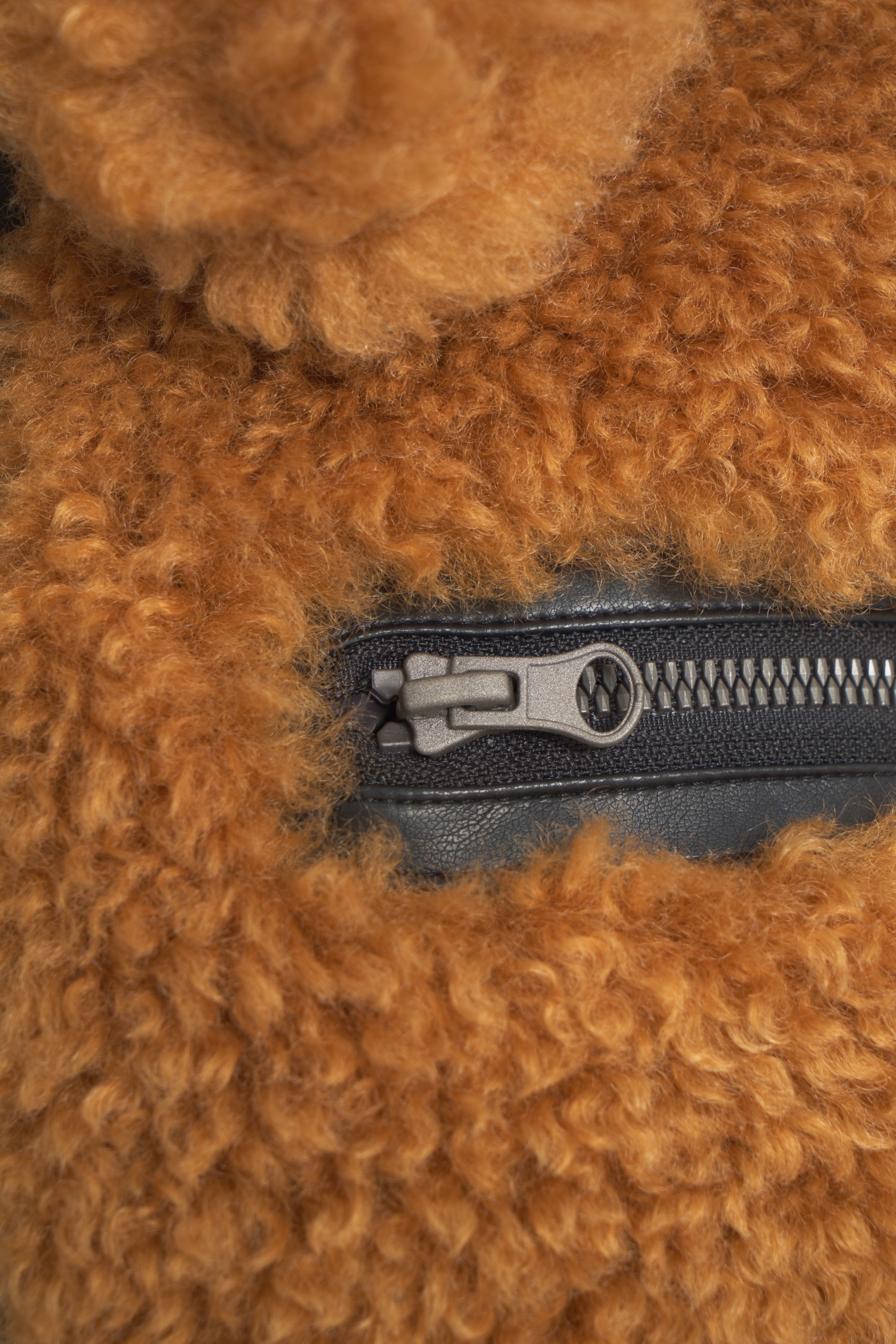 SAVE THE DUCK Faux Fur Biker Jacket for Women - 'Hester' Style