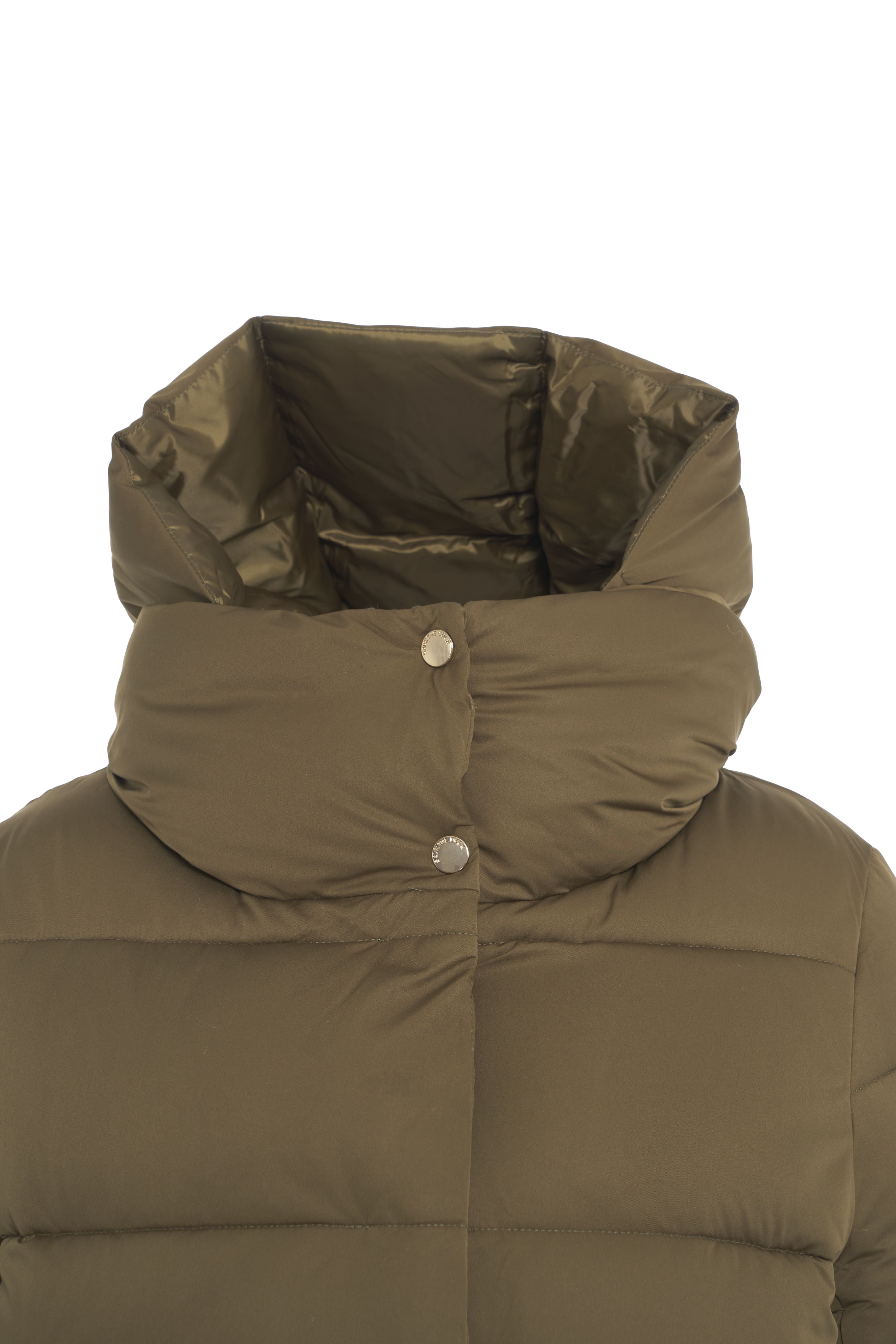 SAVE THE DUCK Women's Contemporary Mini Puffer Jacket with High Collar