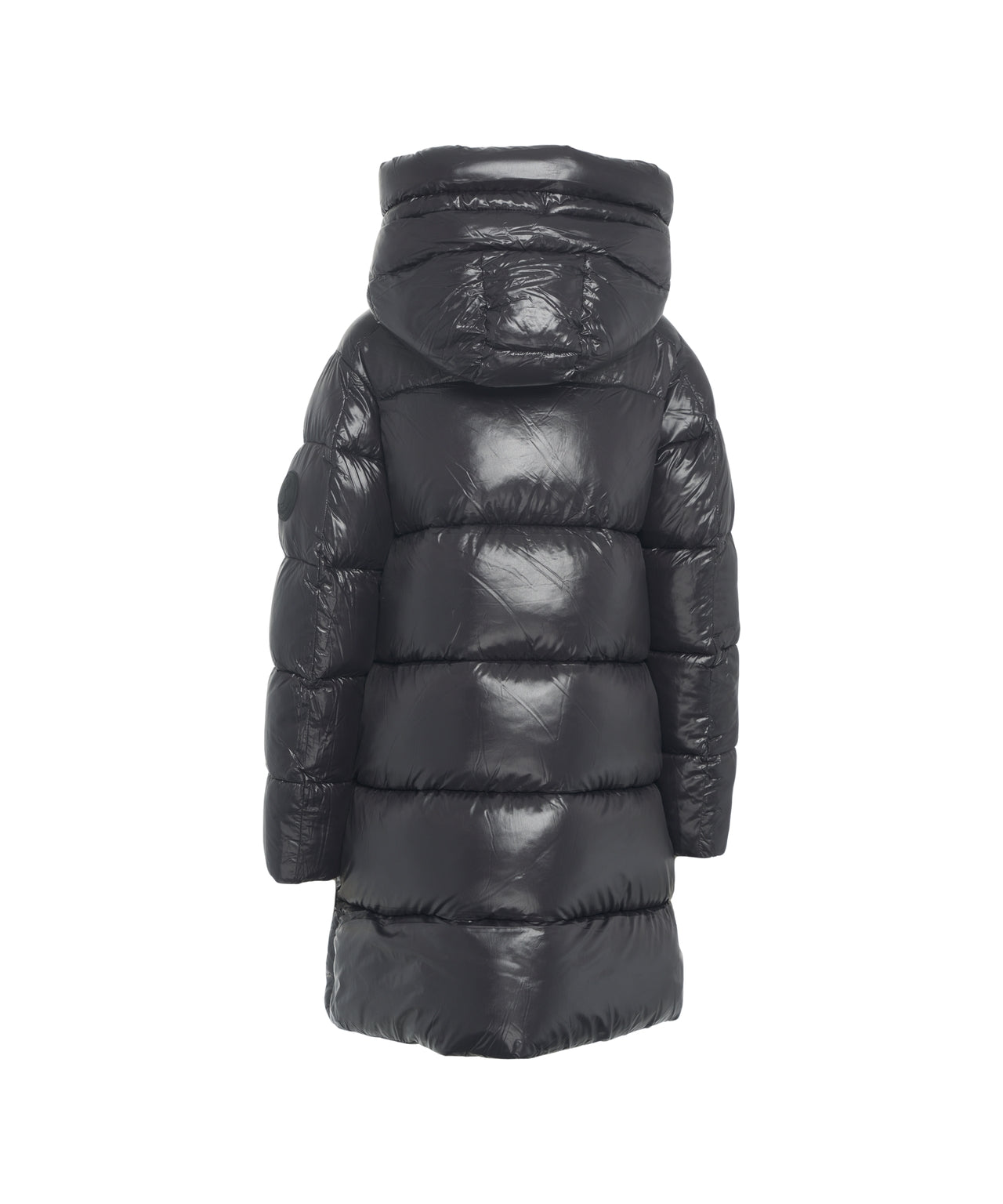SAVE THE DUCK Quilted Down Jacket with High Collar - Women's Long Style