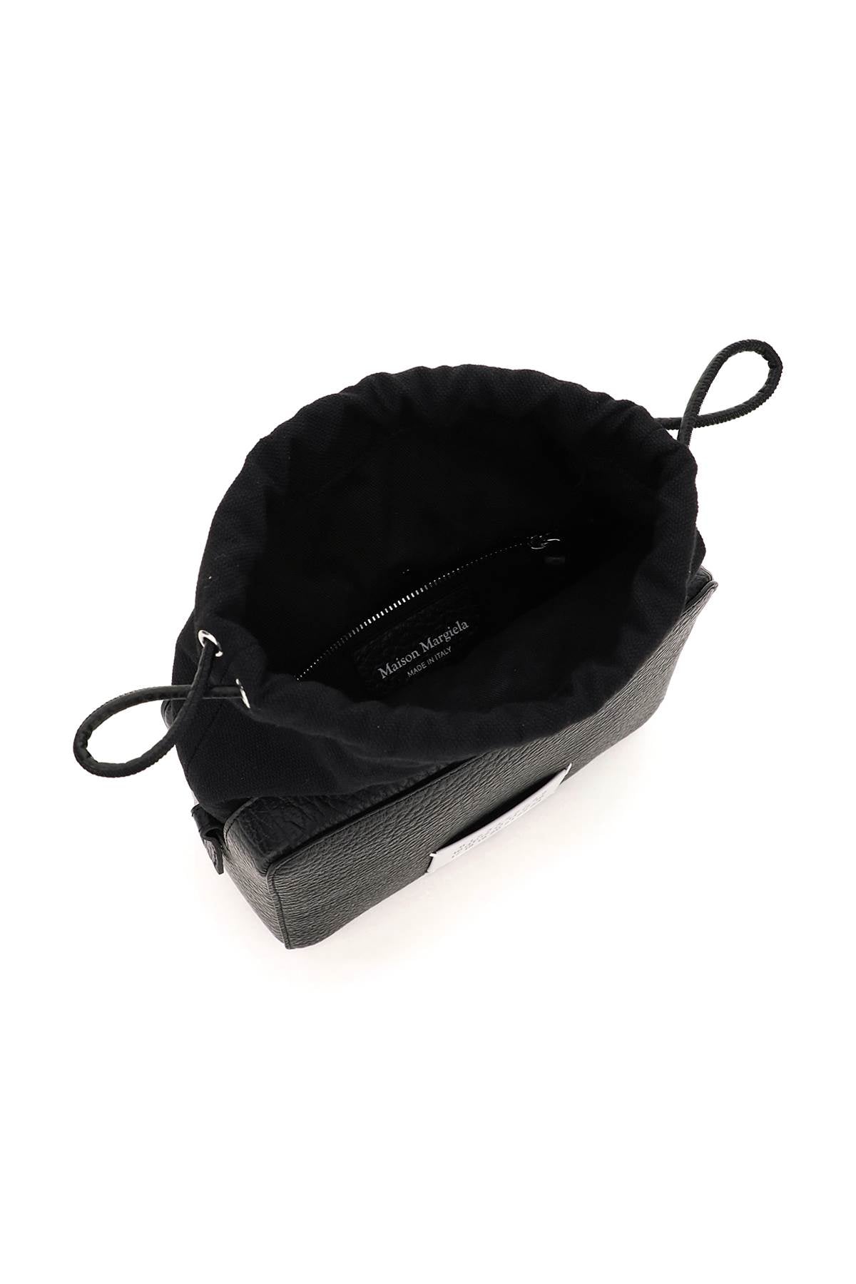 MAISON MARGIELA Leather and Fabric 5AC Bucket Handbag