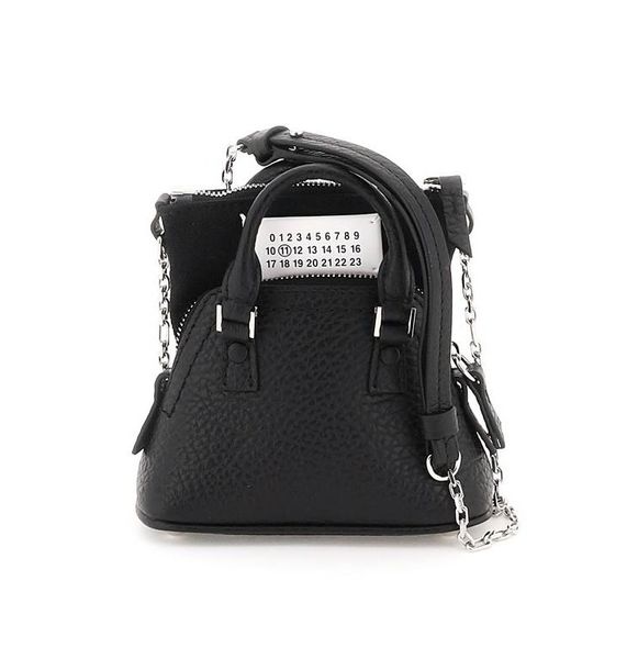 MAISON MARGIELA Mini Smooth Leather Handbag with Elegant Trapezoid Shape