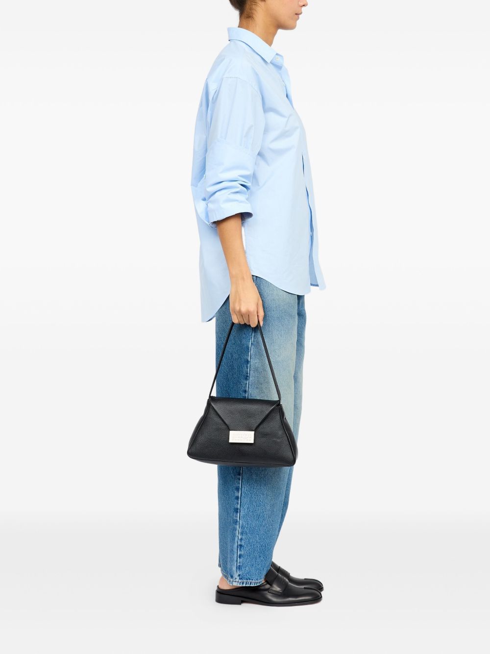 MM6 MAISON MARGIELA Numeric Leather Mini Clutch with Foldover Top