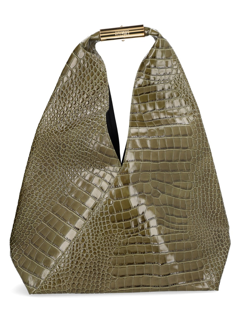 MM6 MAISON MARGIELA Medium Crocodile-Effect Handbag