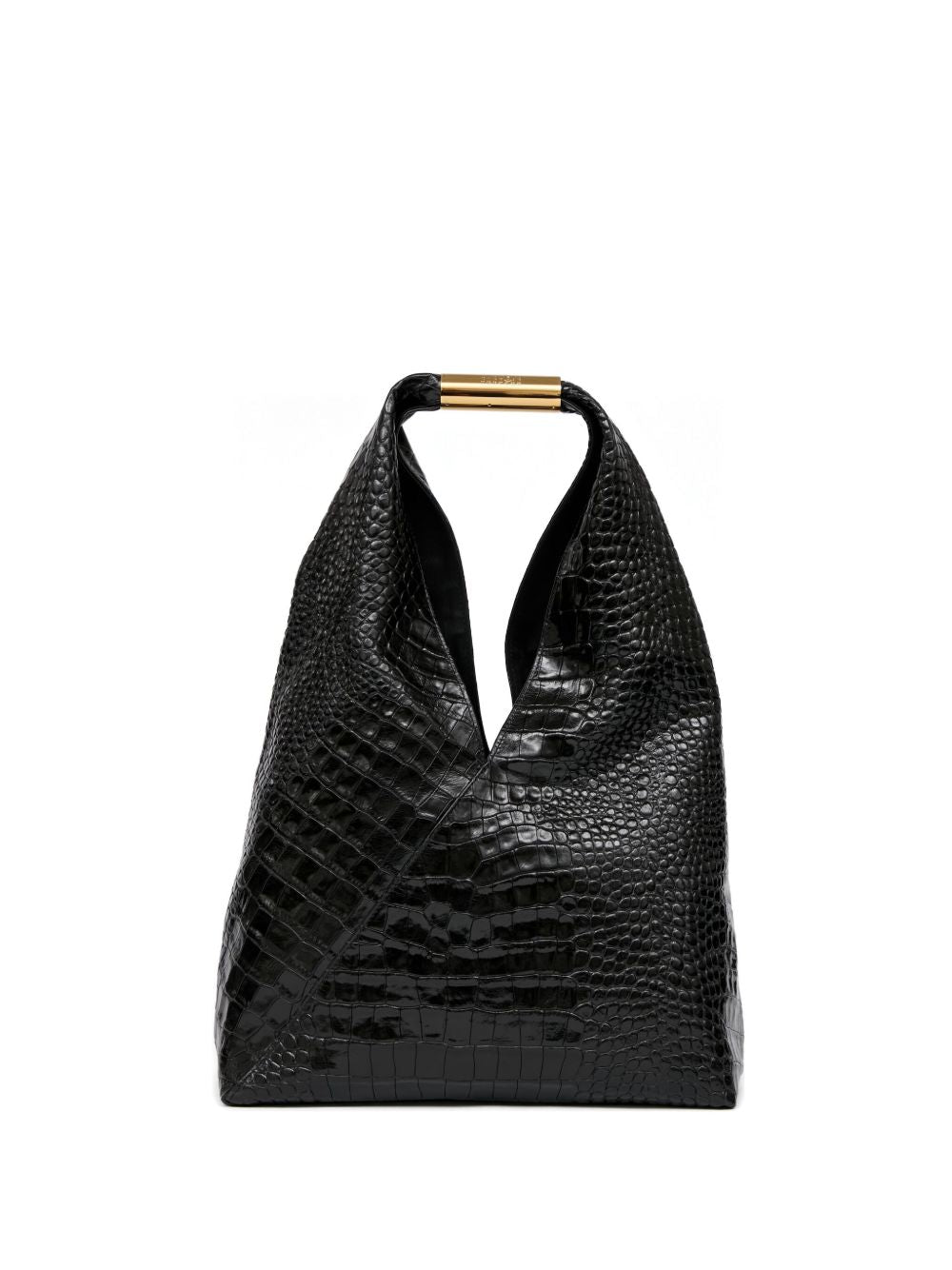 MM6 MAISON MARGIELA Sculptural Mini Handbag in Crocodile-Embossed Leather