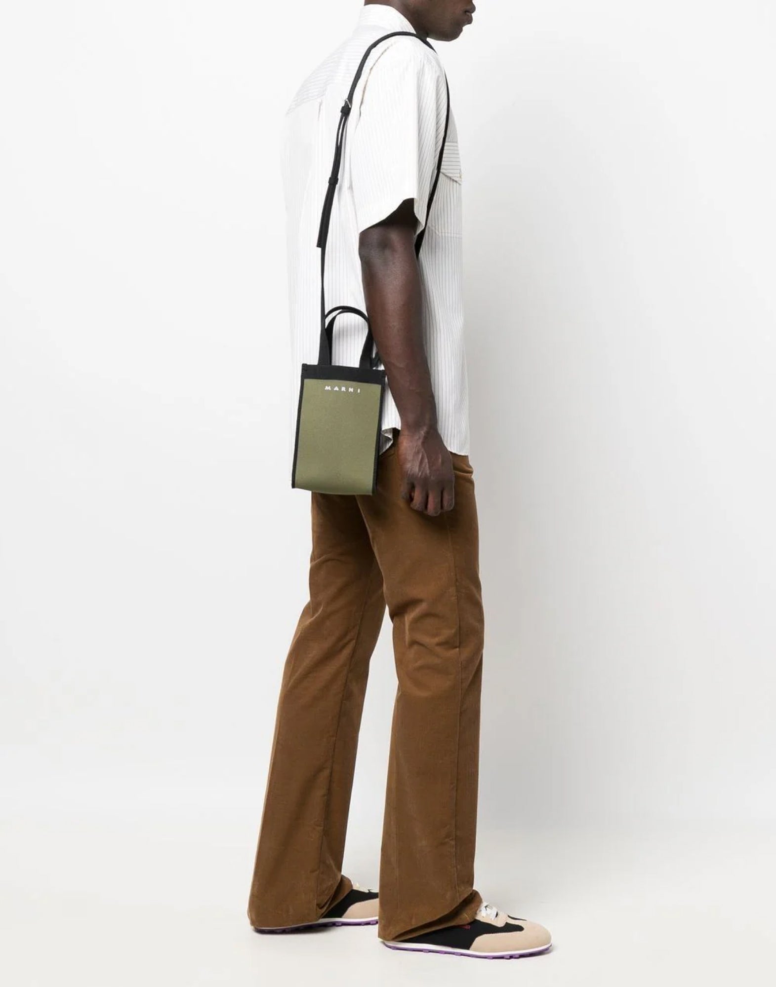 MARNI Logo Knit Crossbody Mini Tote Handbag 14x20x6 cm