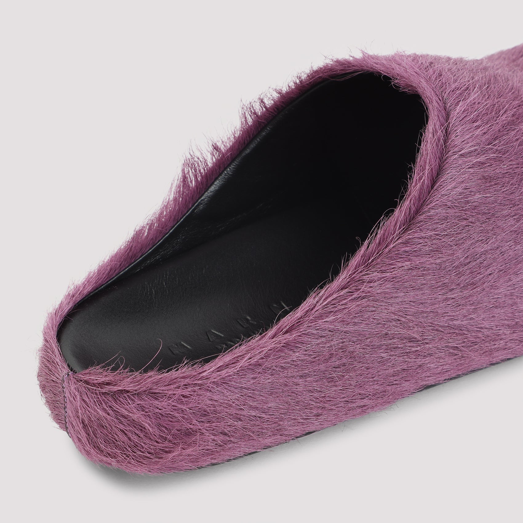 MARNI Leather Hair Flat Sabot Sandals for Women