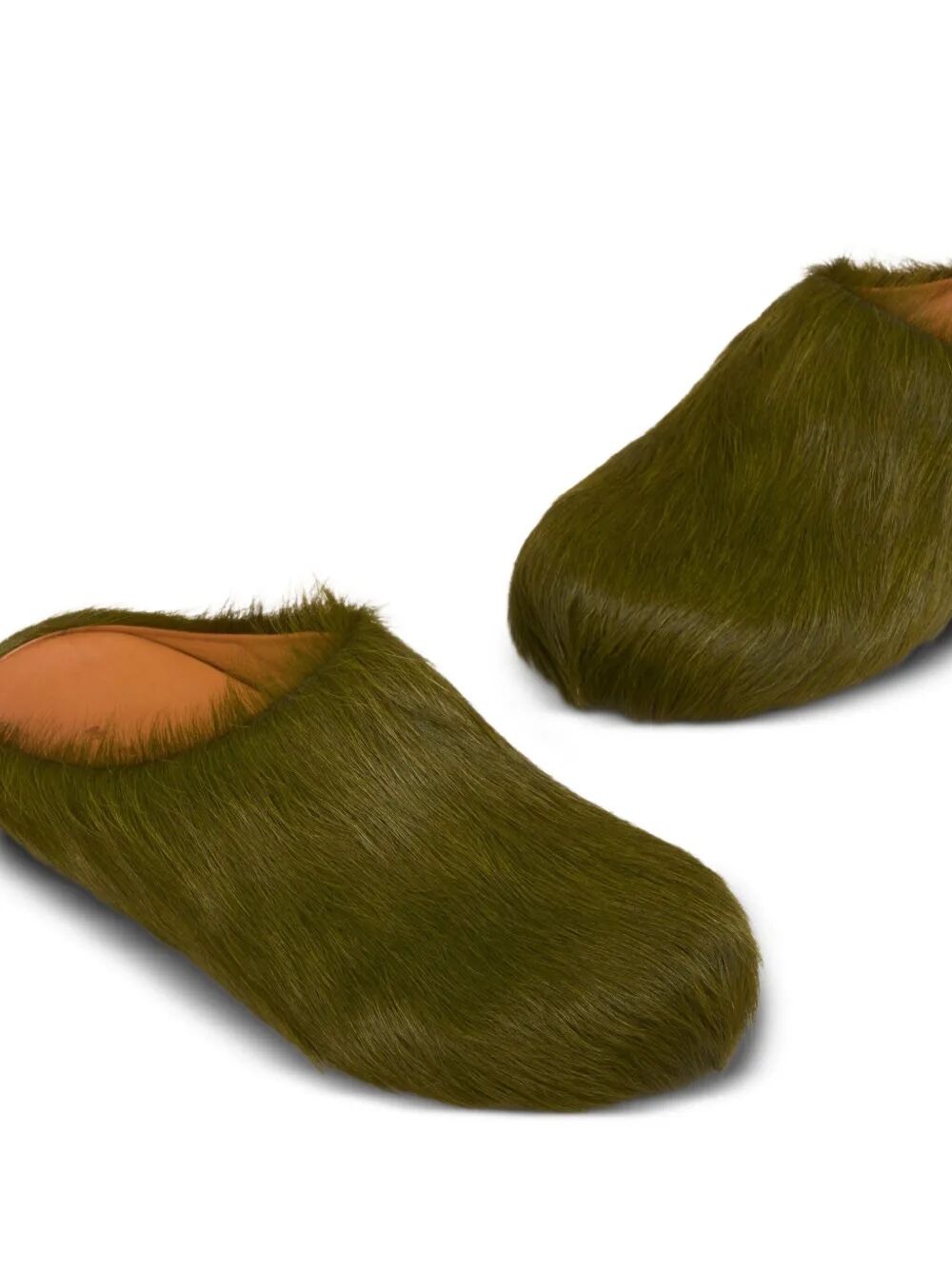 MARNI Long Hair Calfskin Fussbett Sabot Sandals