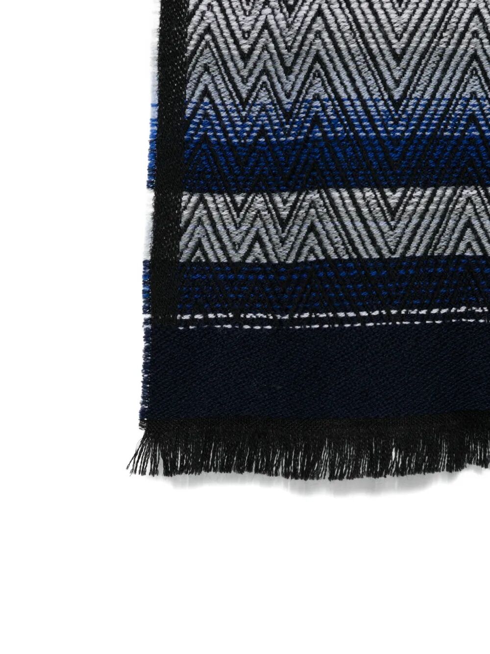 MISSONI Zig-Zag Striped Wool Scarf for Men