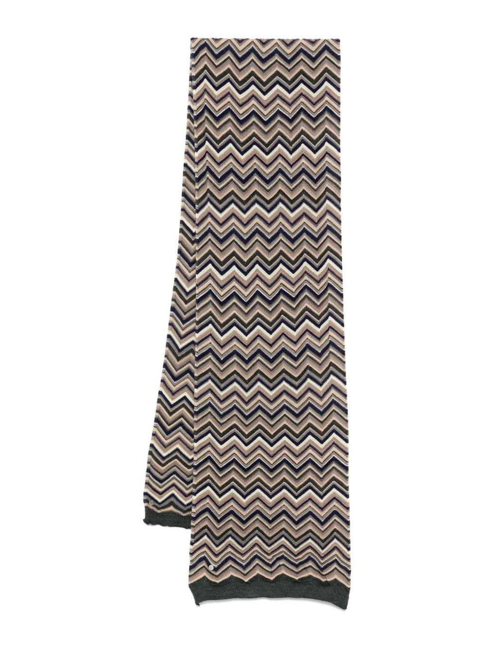 MISSONI Zig-Zag Wool Scarf for Men