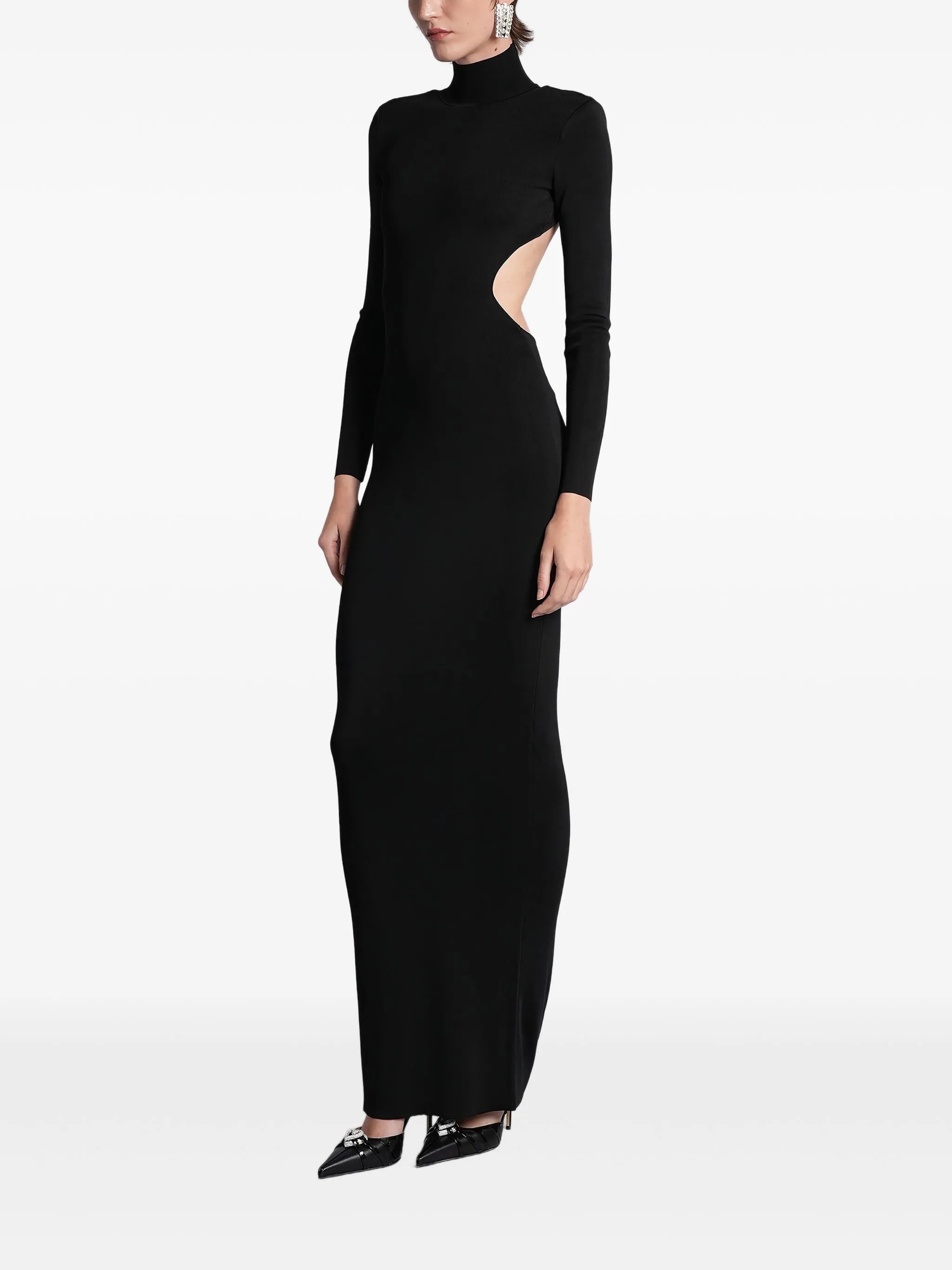 SELF-PORTRAIT Elegant Open Back Maxi Dress - Size S