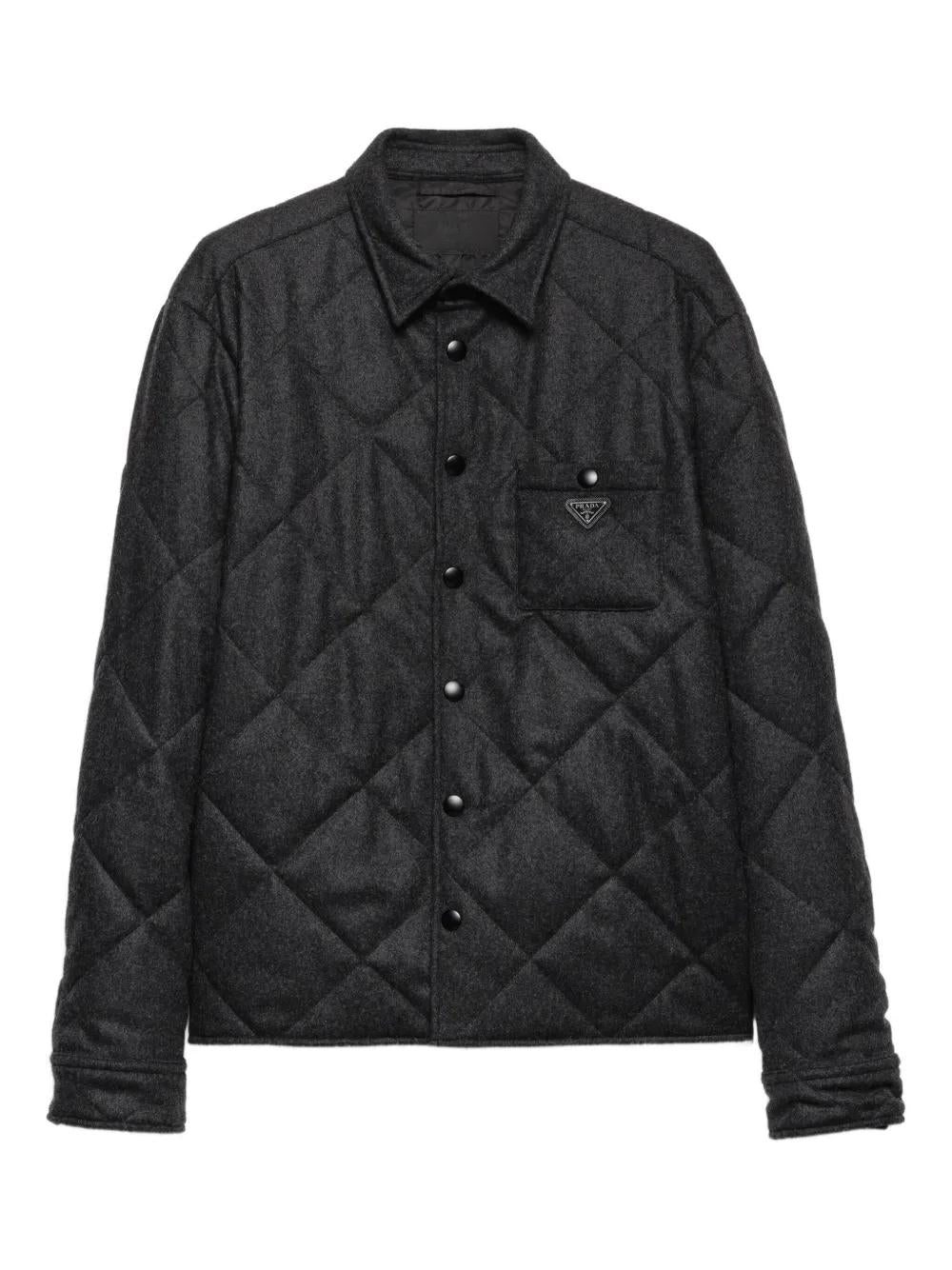PRADA Cashmere Quilted Shirt Jacket