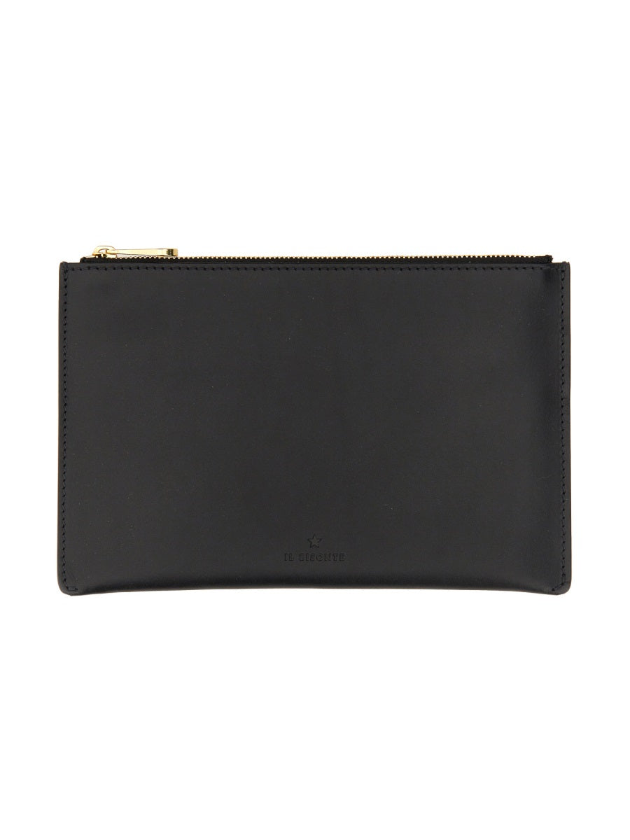 IL BISONTE Mini Leather Zip Case