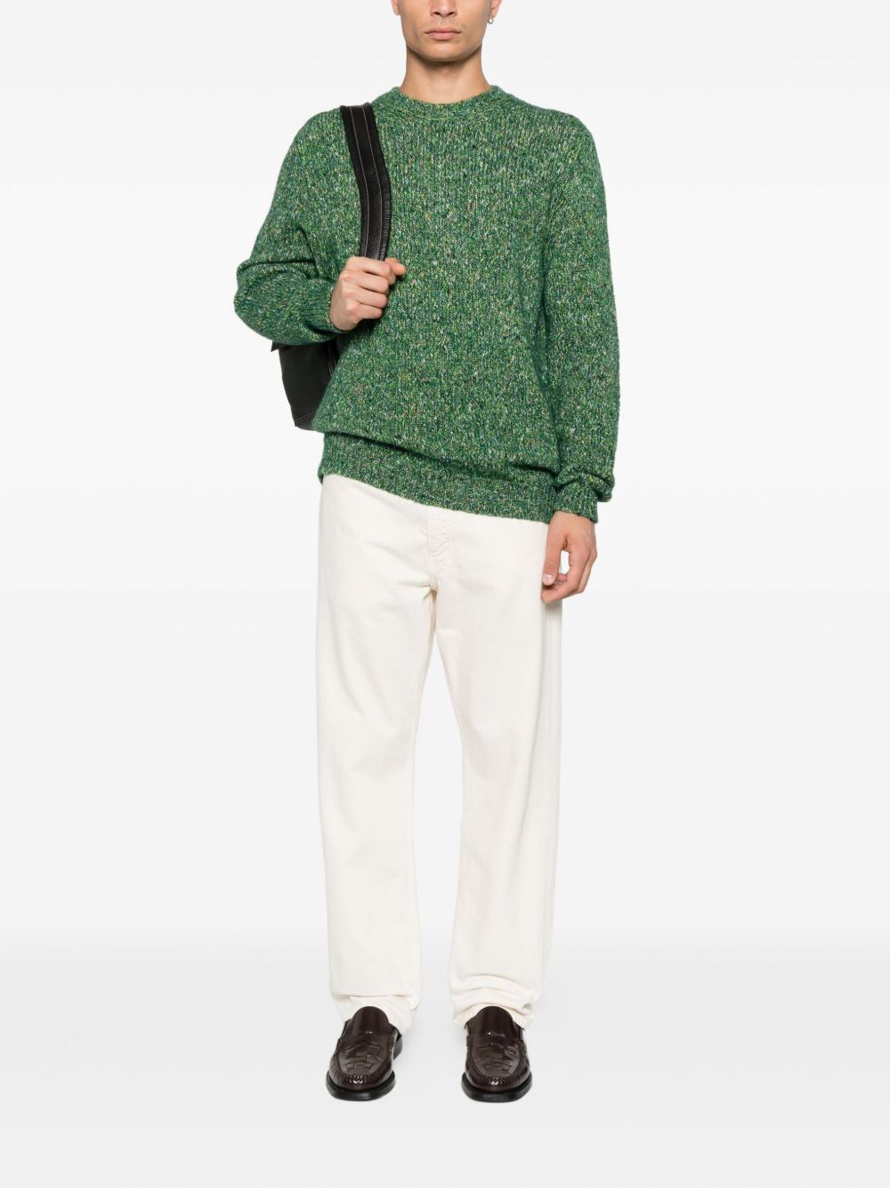 SCAGLIONE Luxurious Green Sweater for Men - FW25