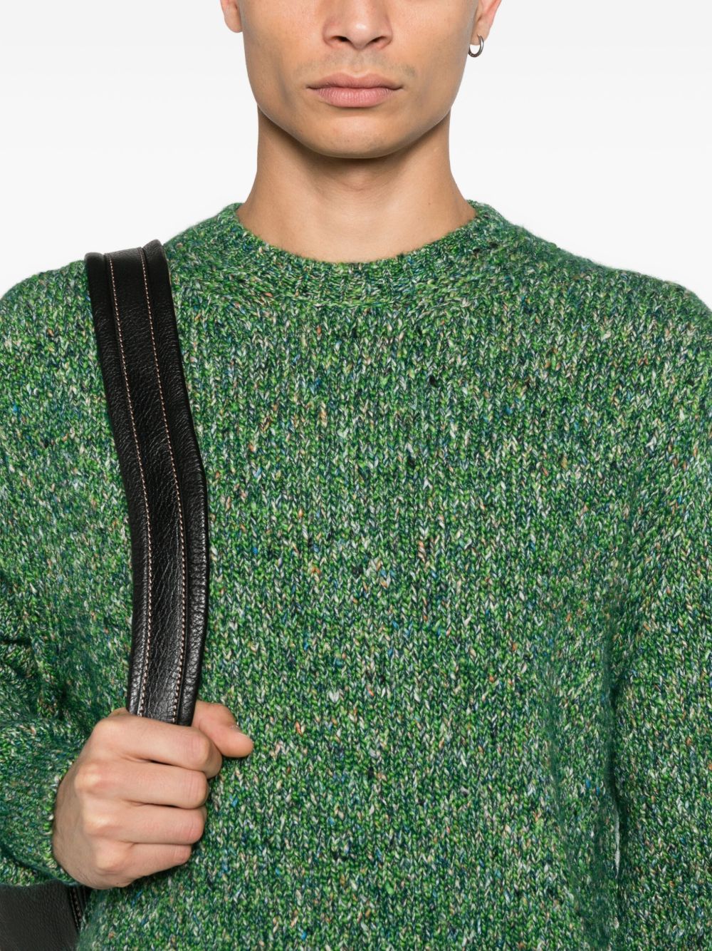 SCAGLIONE Luxurious Green Sweater for Men - FW25