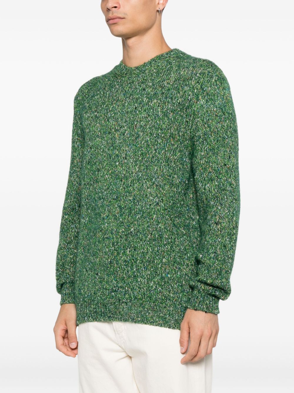SCAGLIONE Luxurious Green Sweater for Men - FW25