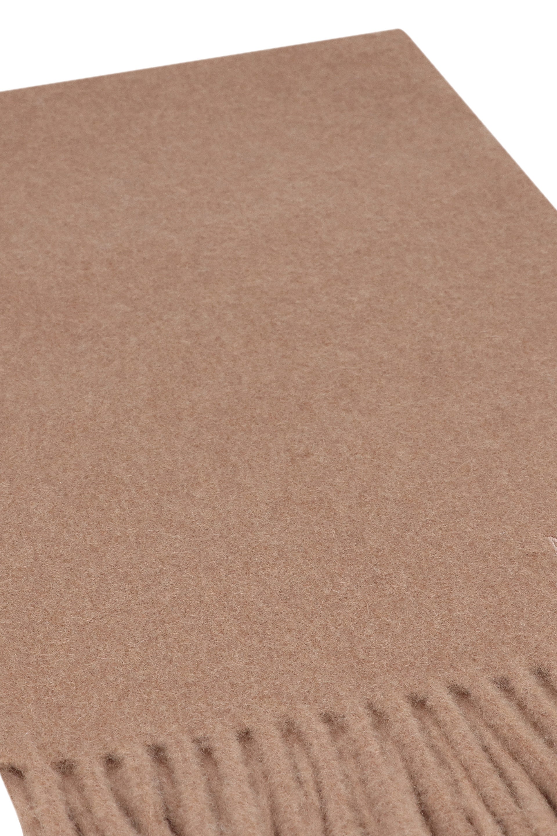 MAX MARA Refined Wool Scarf with Fringes - 25x208 cm