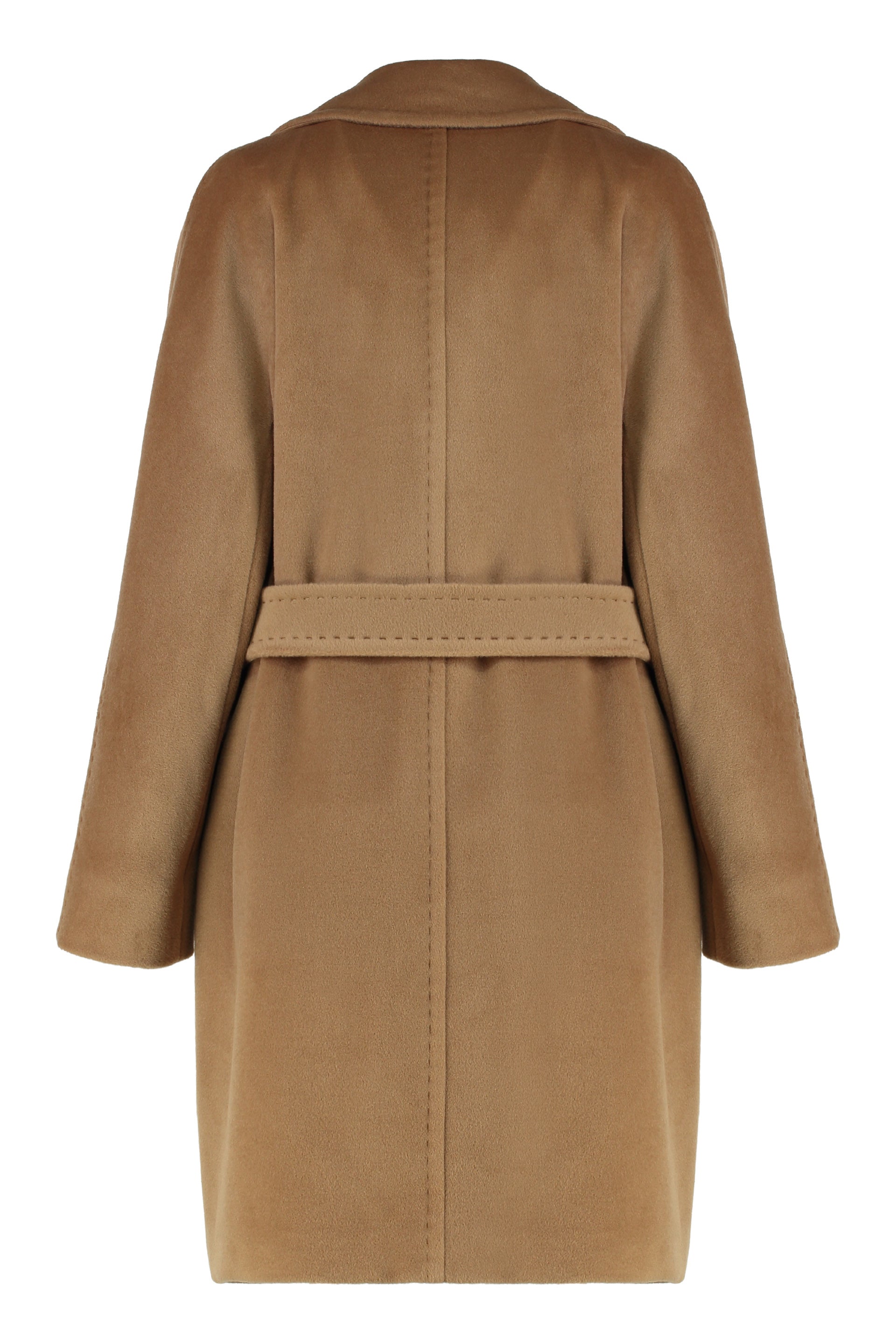 MAX MARA STUDIO Tailored Midi Dressing Gown in Luxurious Beaver Wool