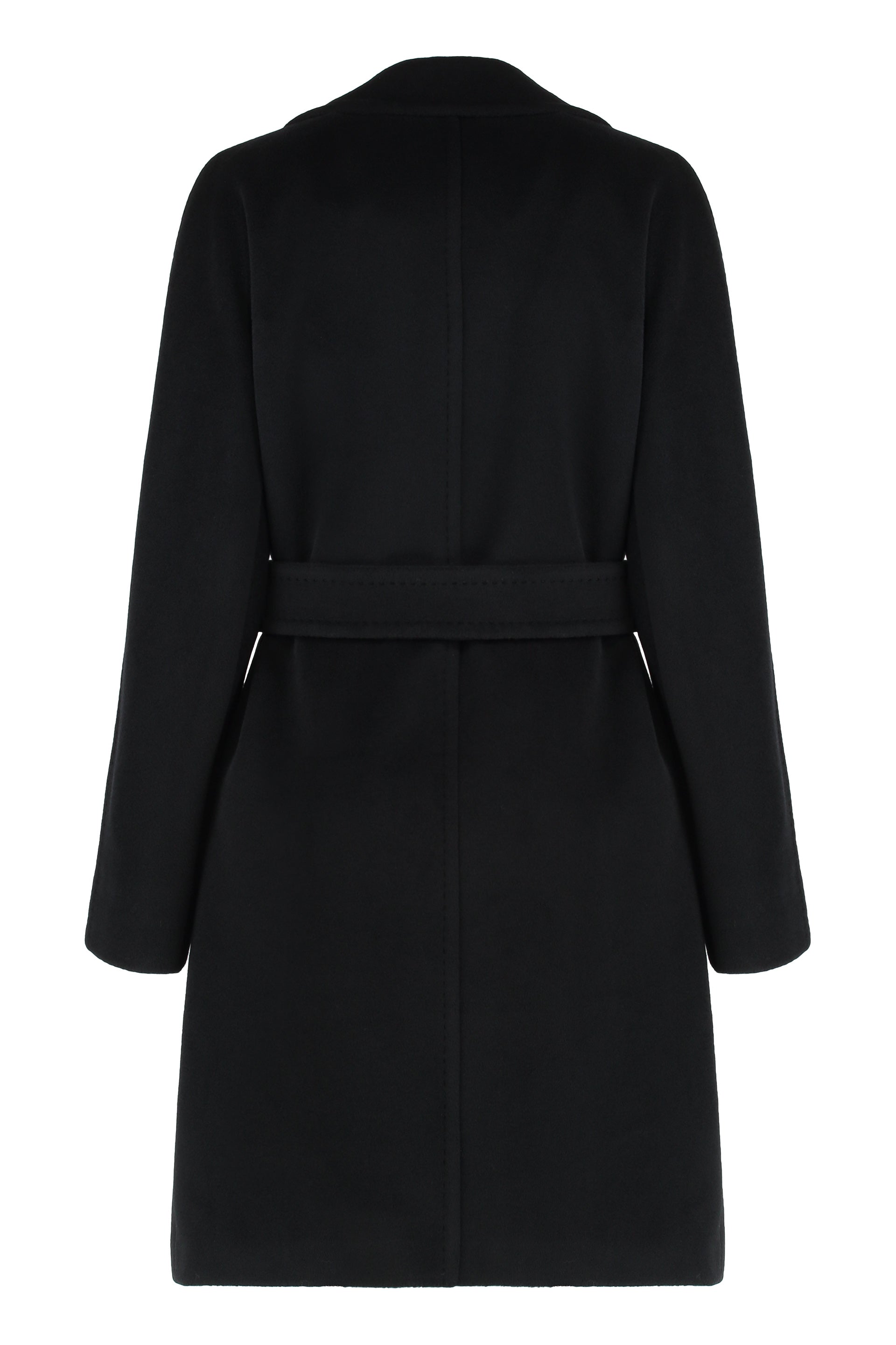 MAX MARA STUDIO Tailored Midi Robe Jacket in Luxurious Beaver Wool