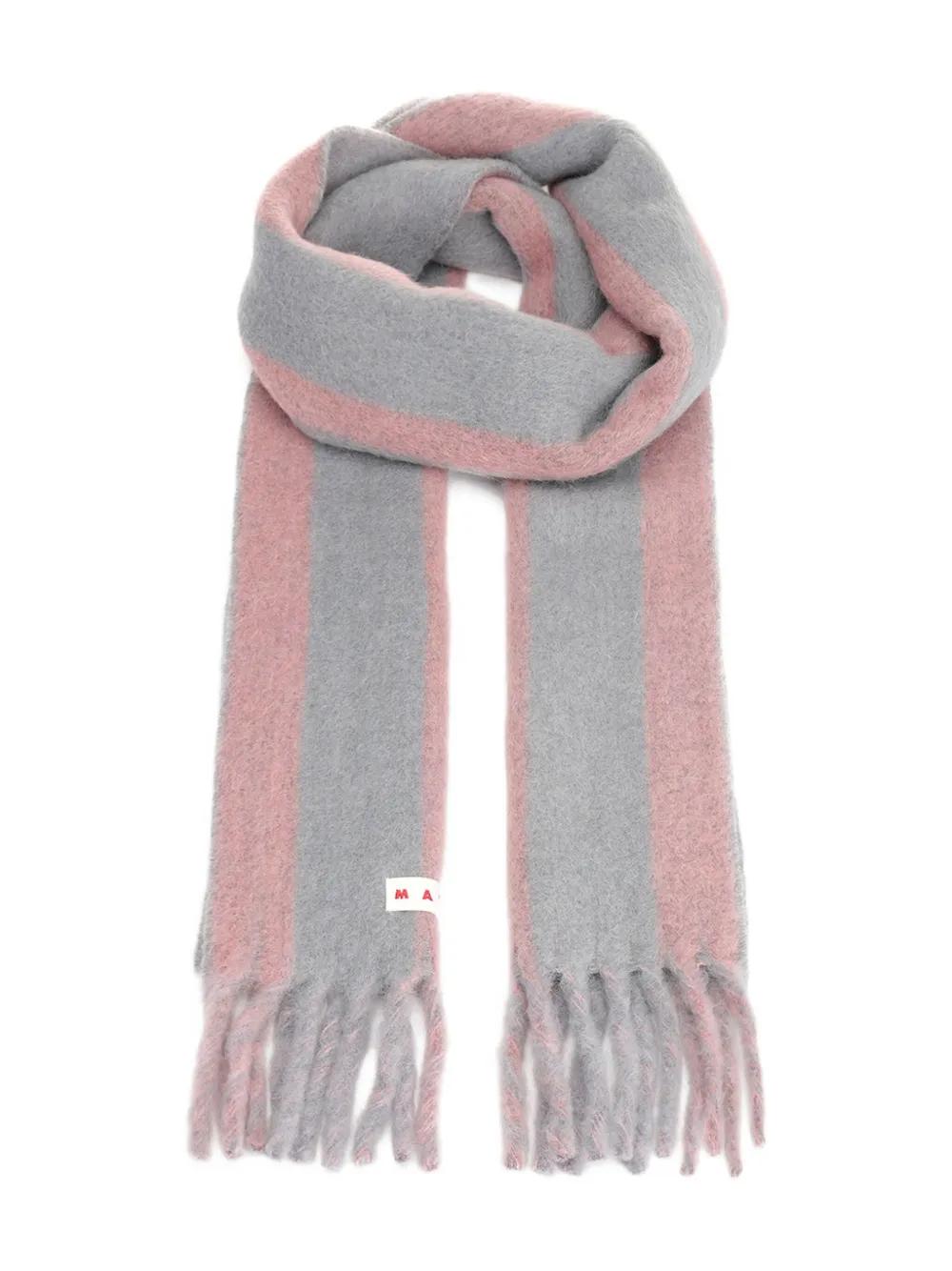 MARNI Striped Fringed Scarf for Women - FW25 Collection