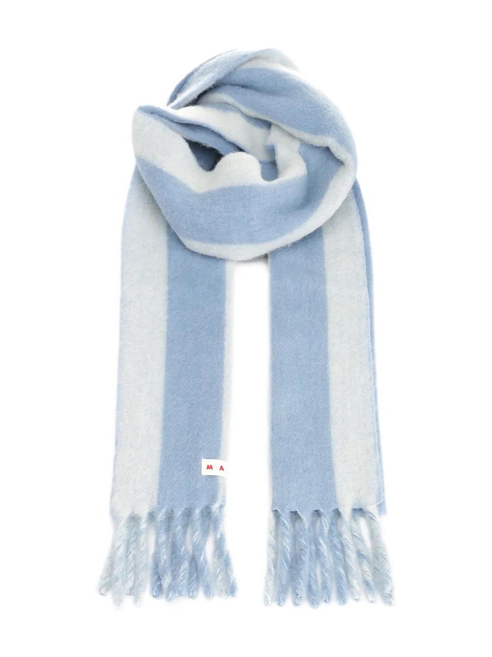MARNI Striped Knit Scarf - Women's Accessory