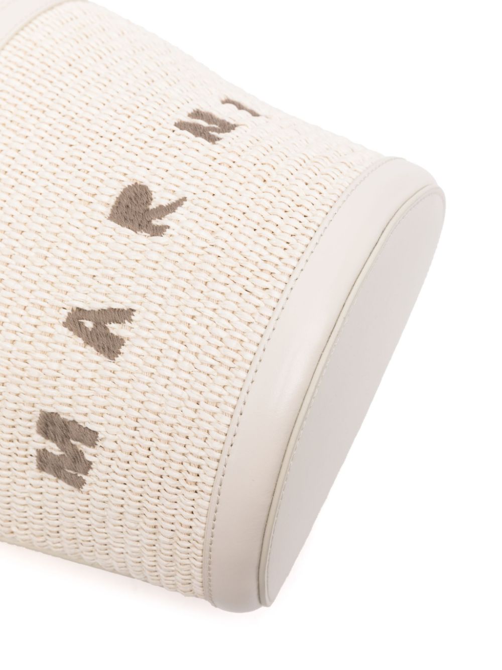 MARNI Stylish Raffia-Effect Bucket Handbag with Drawstring Closure