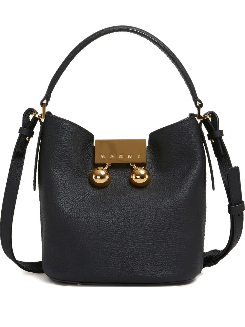 MARNI Pebbled-Leather Bucket Handbag
