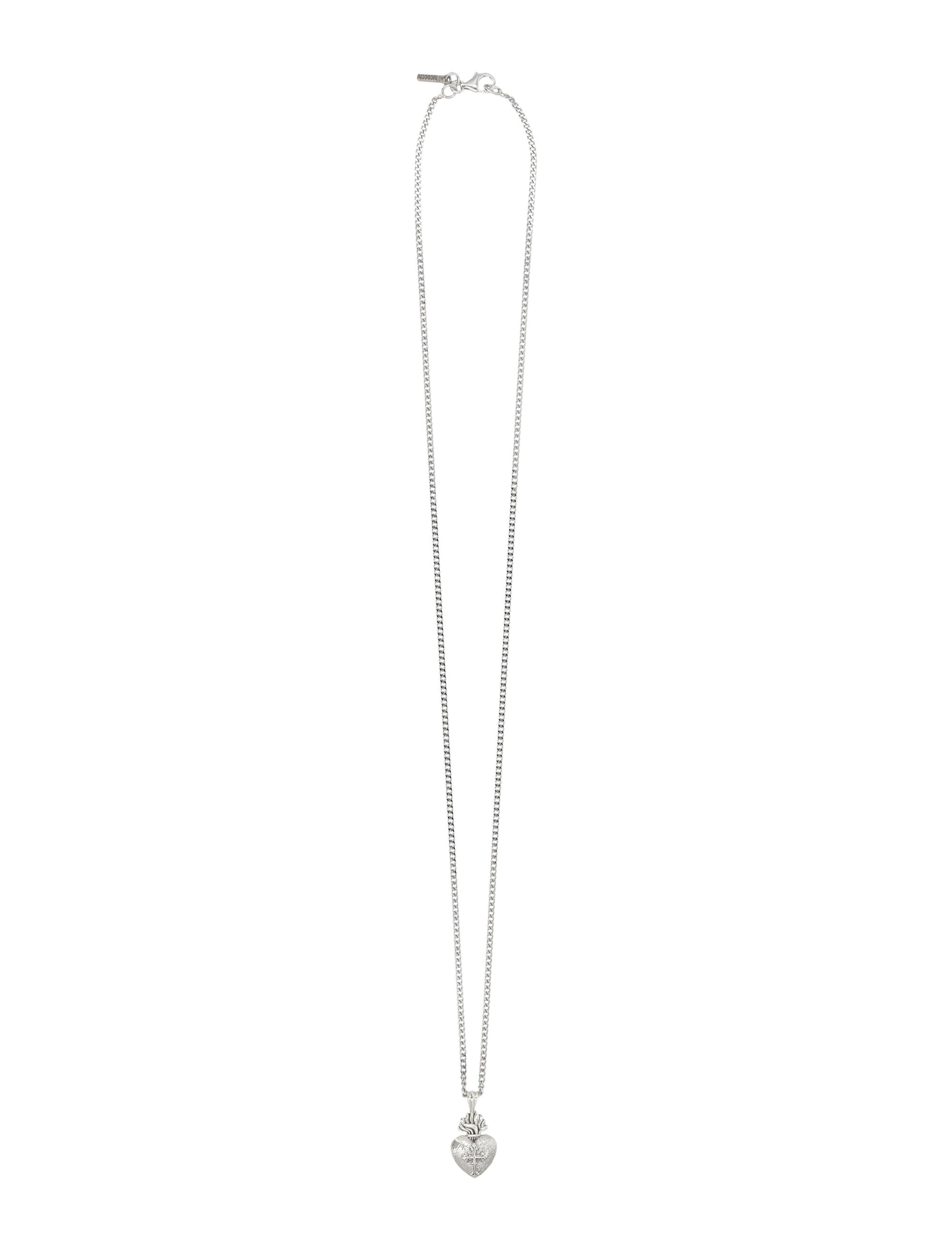 EMANUELE BICOCCHI Mini Sacred Heart Necklace for Men