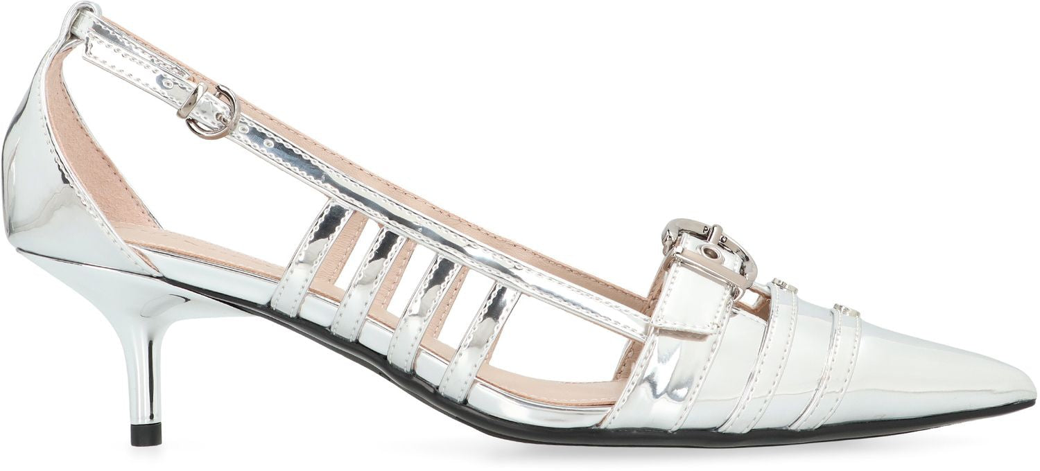 PINKO Pointy-Toe Slingbacks with Decorative Buckle
