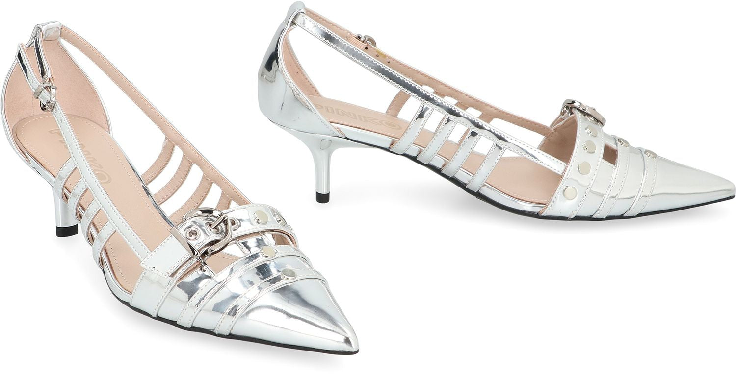 PINKO Pointy-Toe Slingbacks with Decorative Buckle