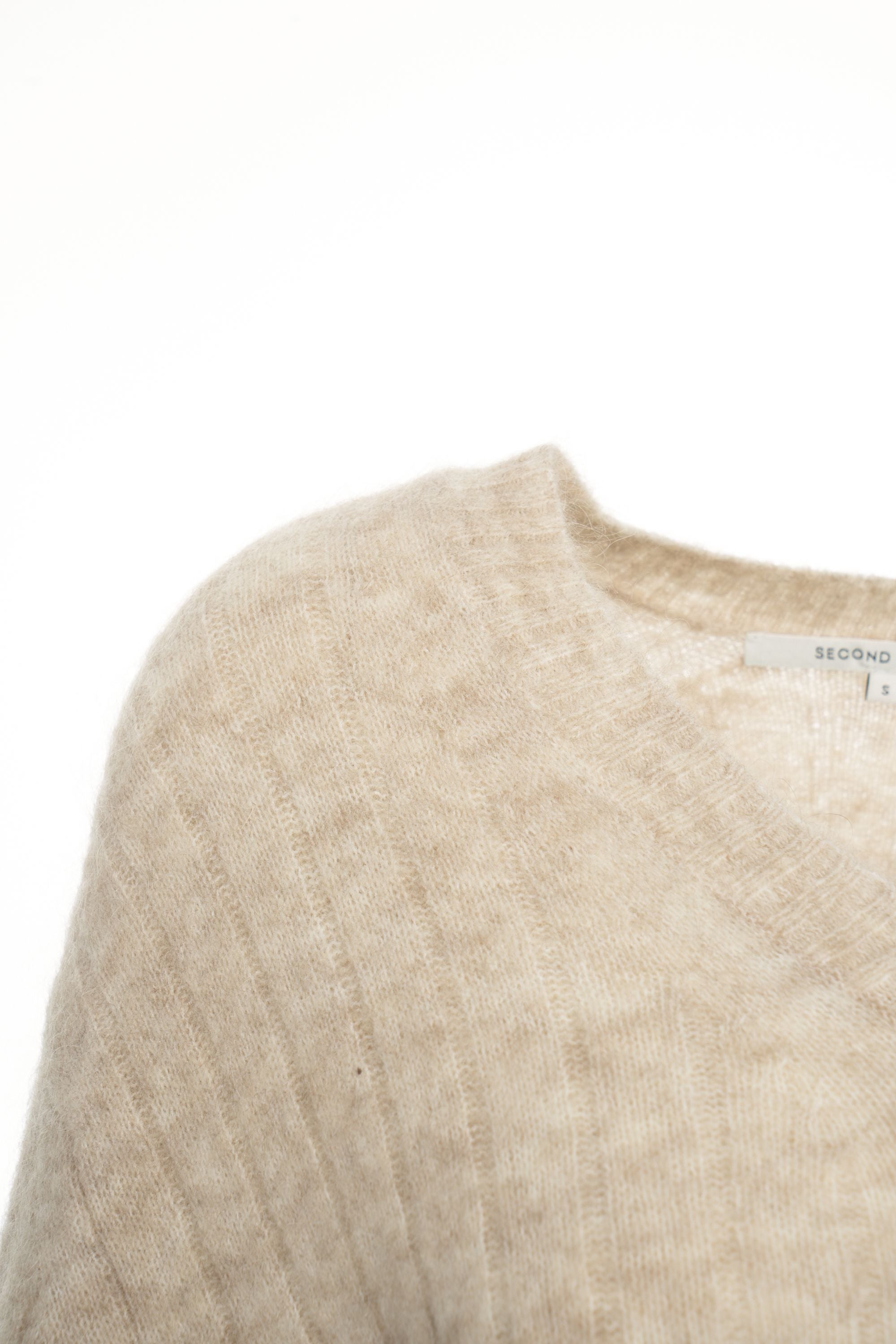 SECOND FEMALE Oversized V-Neck Pullover Sweater for Women