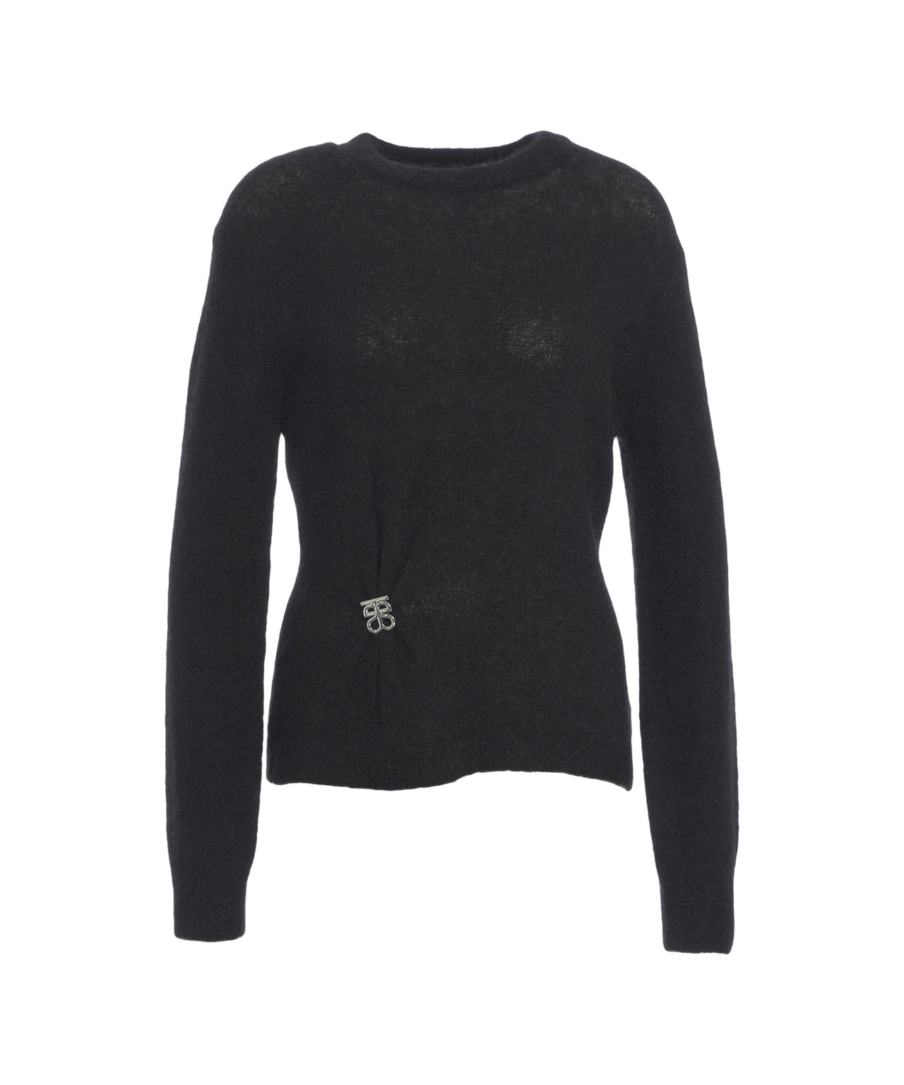 SECOND FEMALE Elegant Knit Sweater with Logo Detail