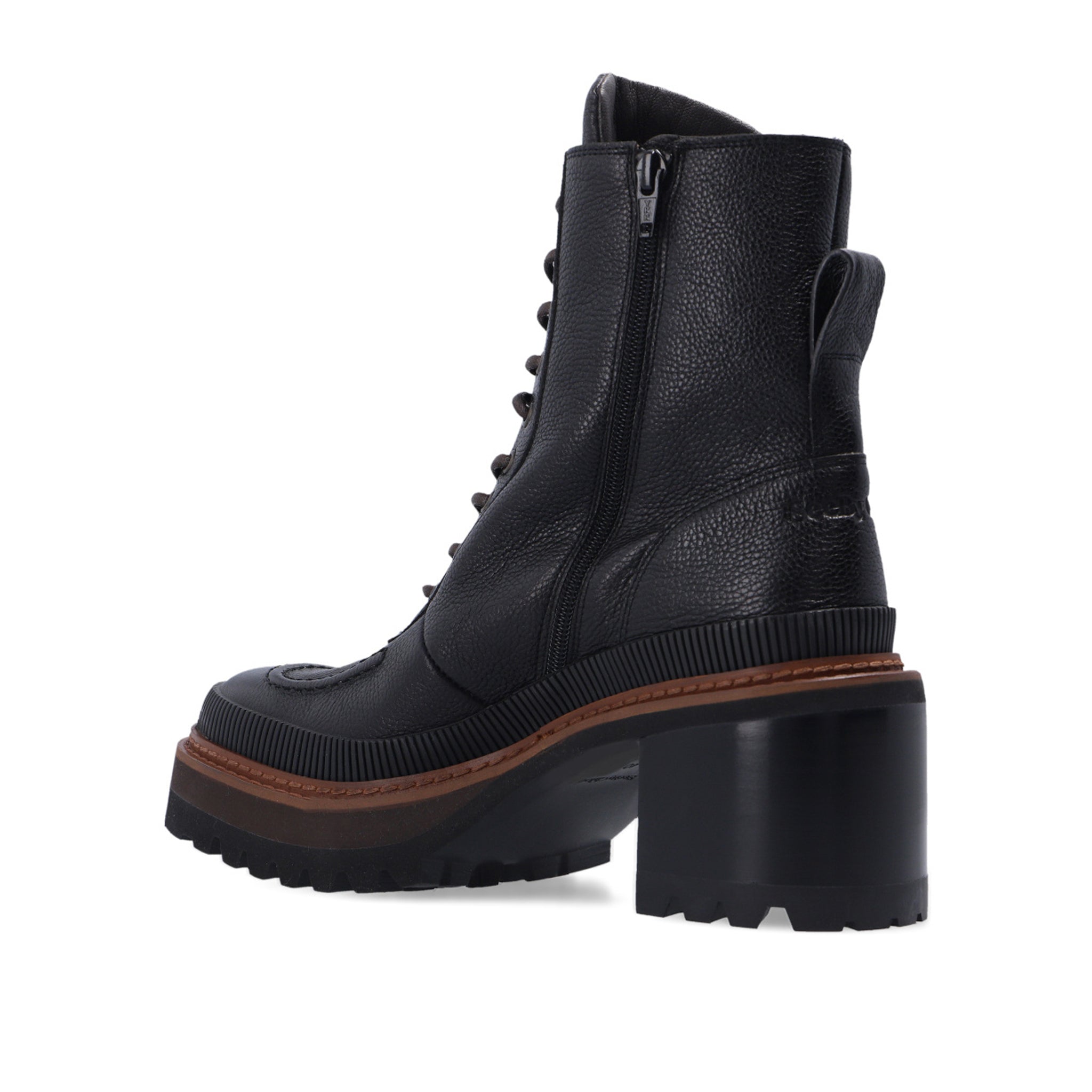 SEE BY CHLOE Mahalia Leather Lace-Up Ankle Boots