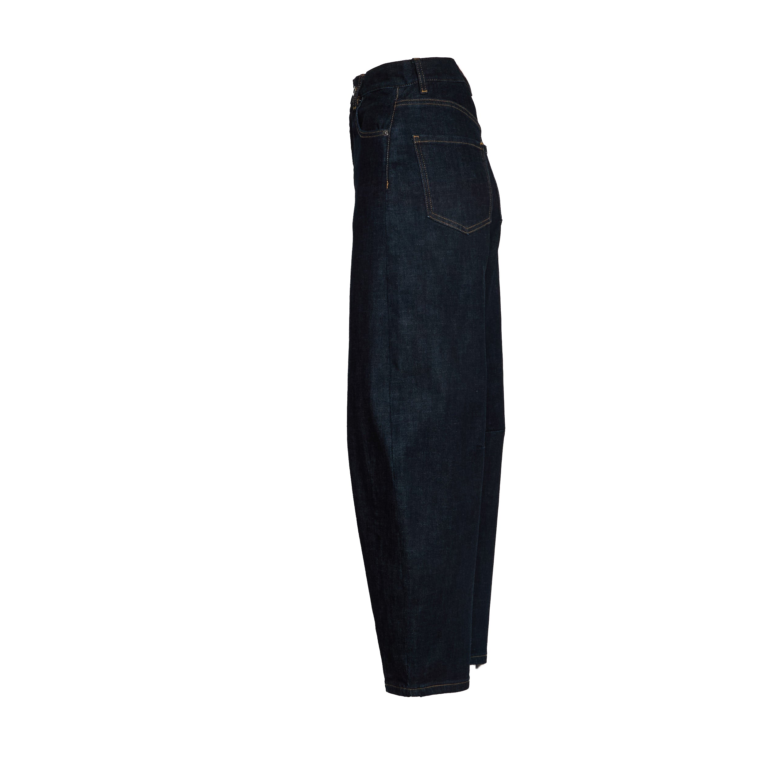 SELF-PORTAIT High-Waisted Barrel Leg Jeans - 27.5 Inseam
