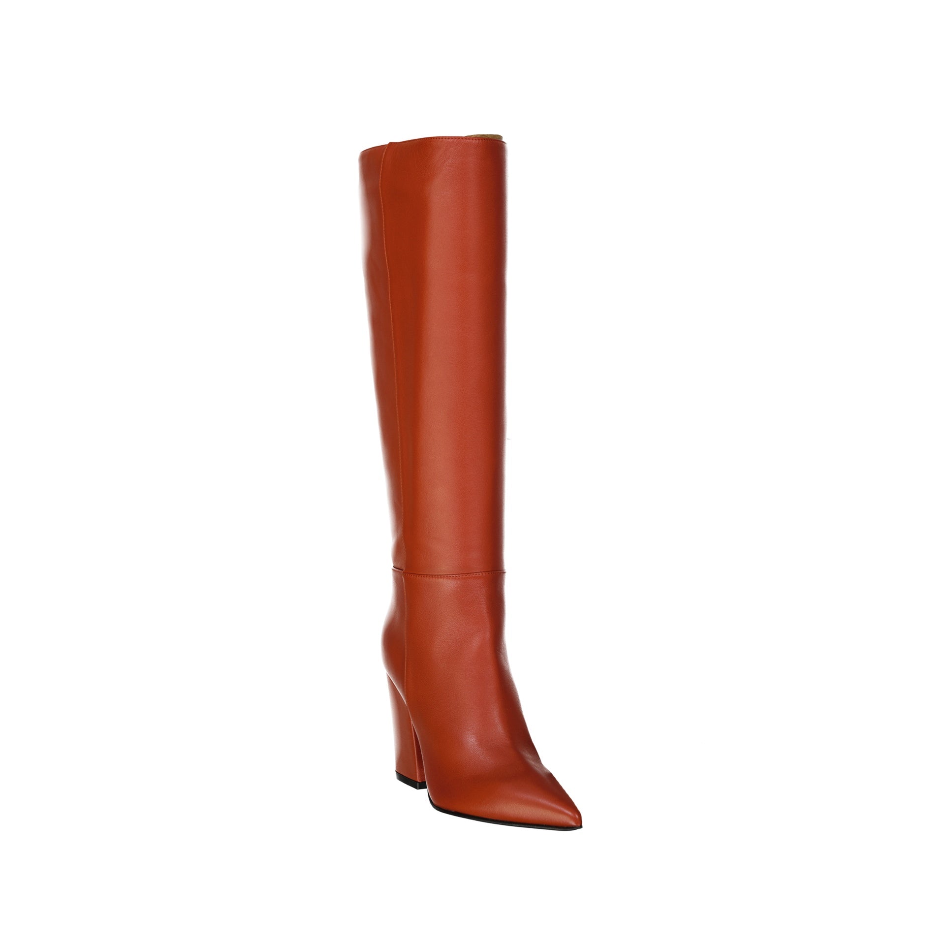 SERGIO ROSSI Elevated Leather Heel Ankle Boots