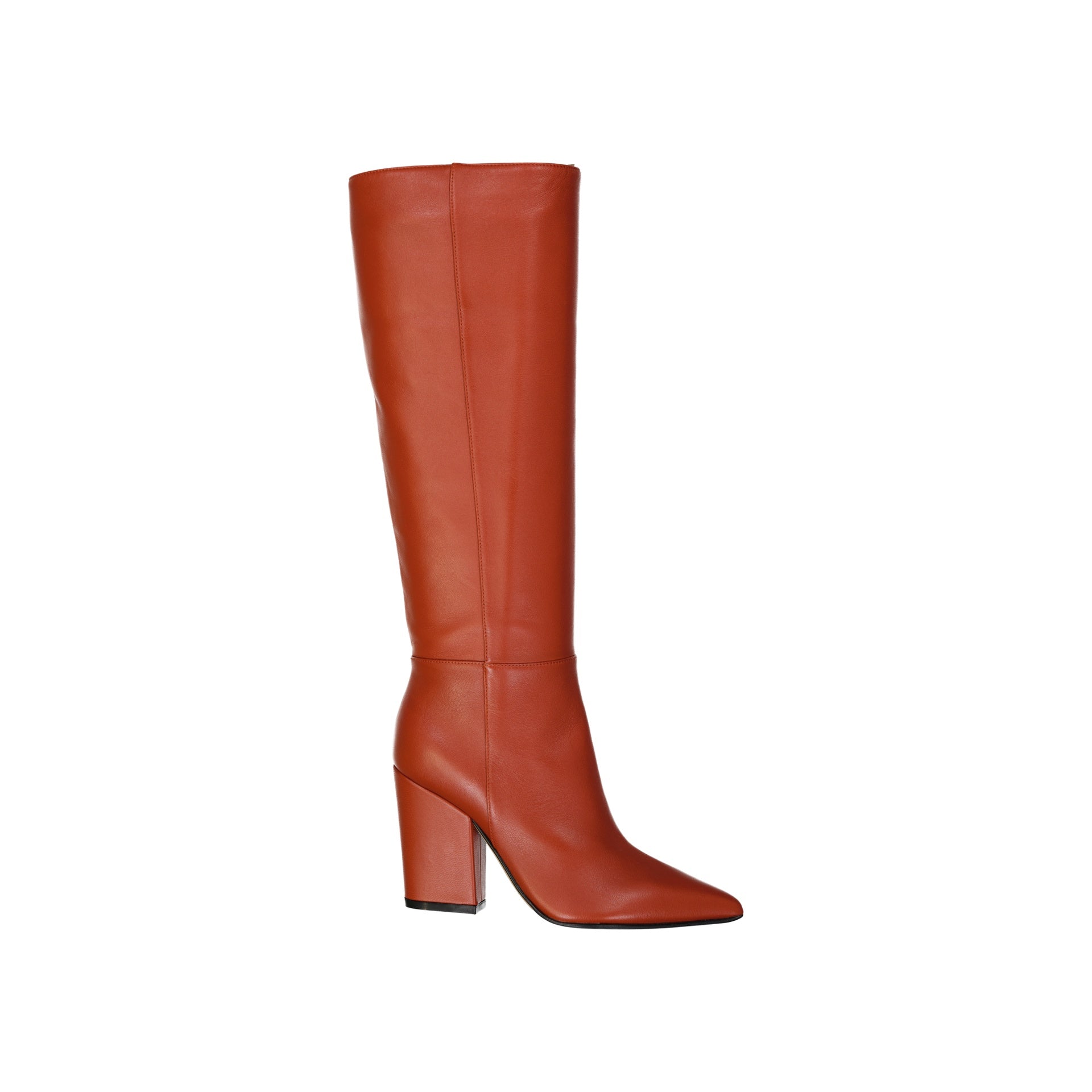 SERGIO ROSSI Elevated Leather Heel Ankle Boots