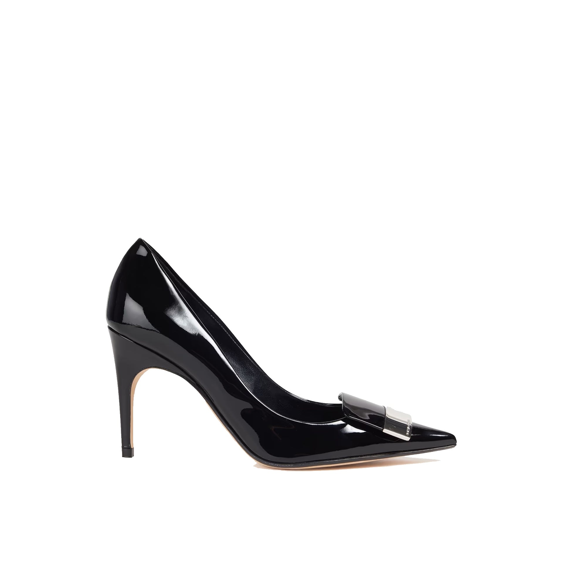 SERGIO ROSSI Elegant Leather Pumps with 9.5 cm Heel