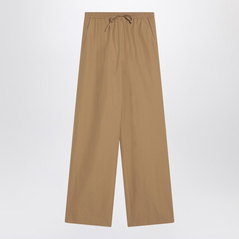 LOULOU STUDIO Wide-Leg Trousers with Elastic Waist and Drawstring