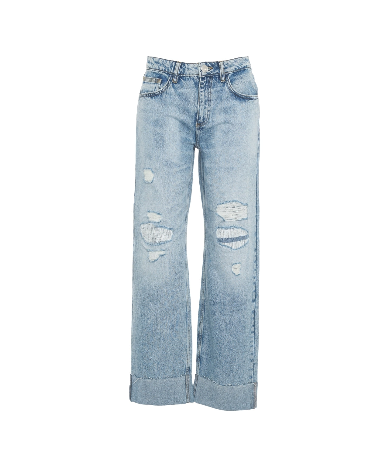 SEVENTY + MOCHI Women's Wide Leg 'Stevie Turn Up' Jeans