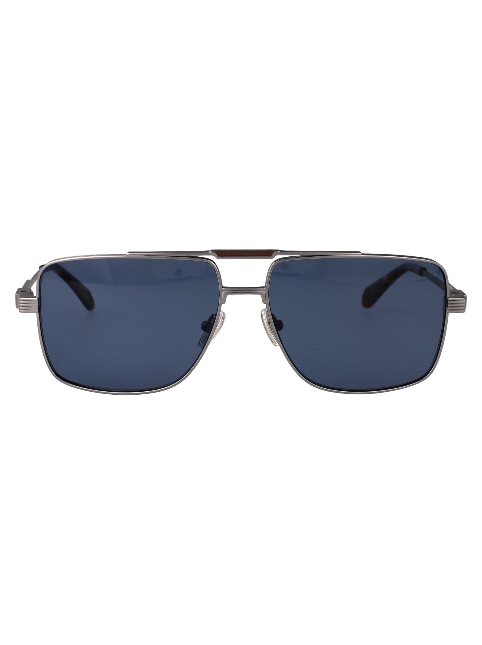 Ferragamo Matte Light Ruthenium Titanium Sunglasses for Men