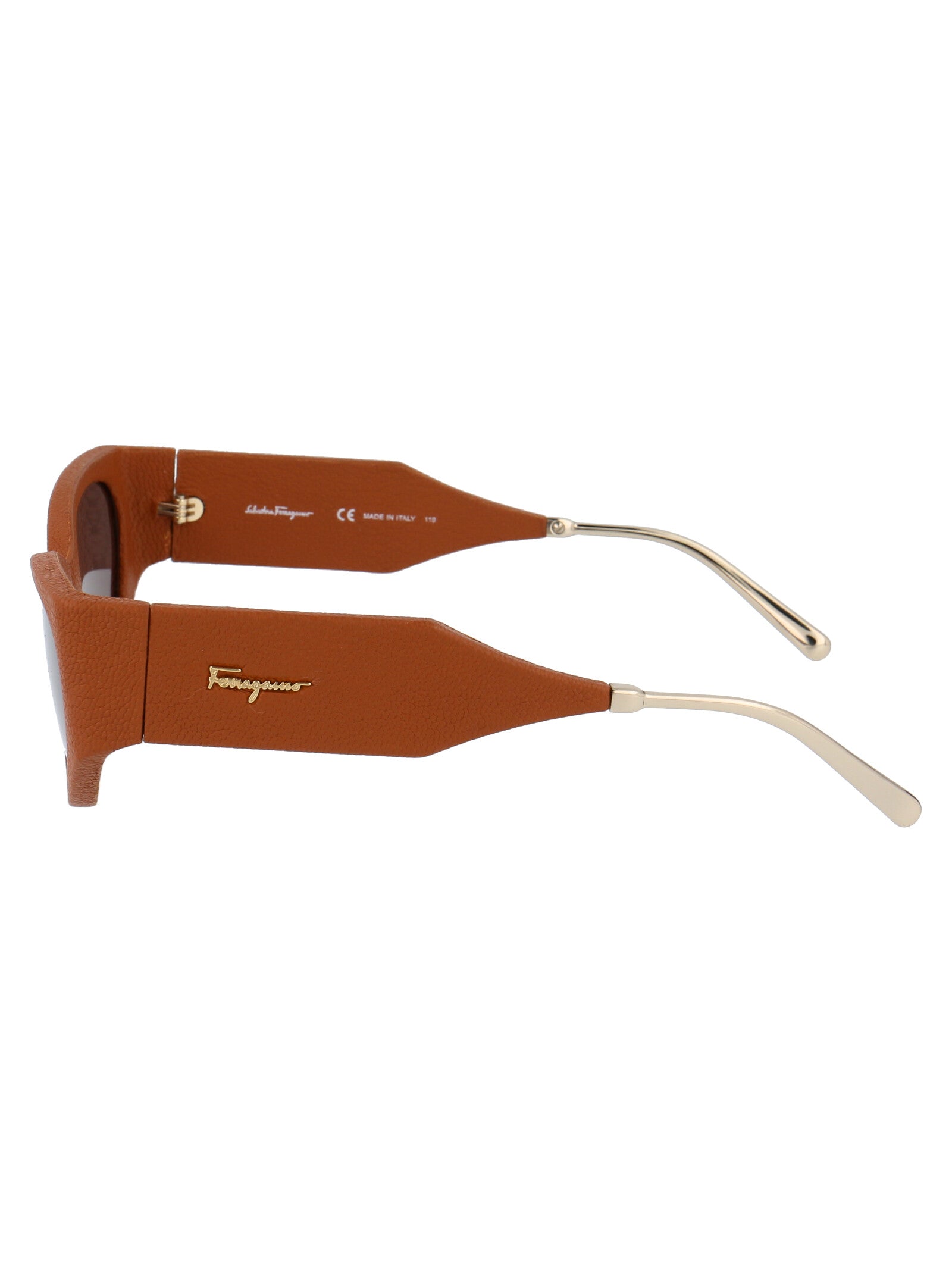 Ferragamo Leather Sunglasses for Women - Elegant Accessory
