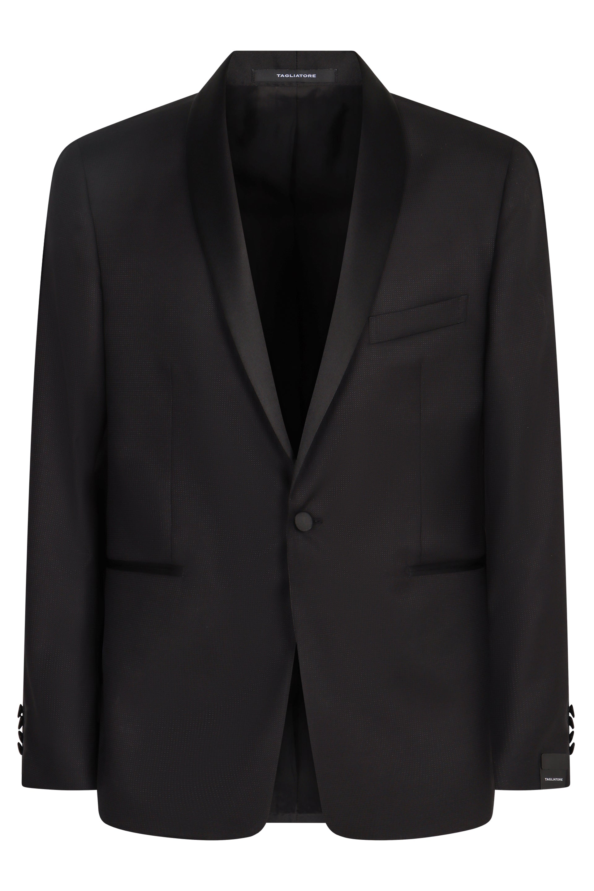TAGLIATORE Two-Piece Wool Suit with Satin Lapel – Spring/Summer 2025