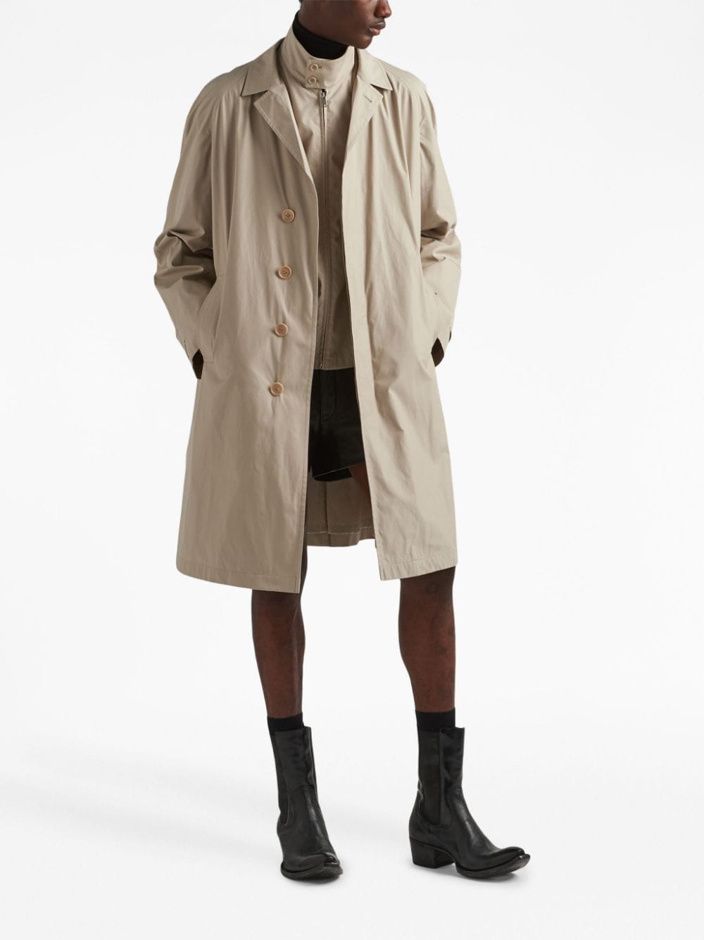 PRADA Men's Cotton-Blend Overcoat