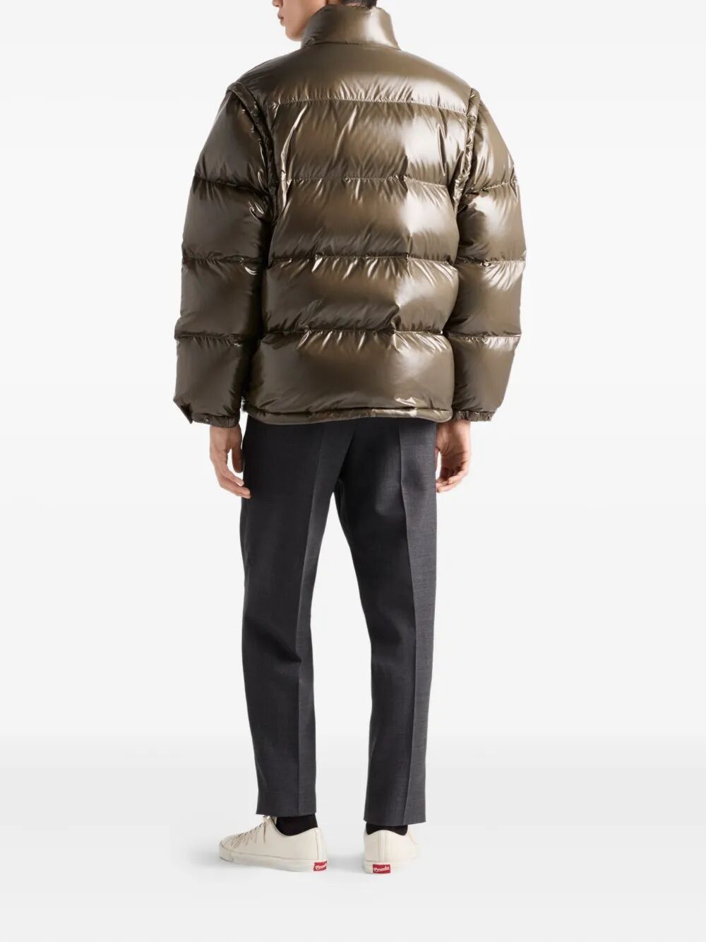 PRADA Medium-Weight Down Jacket with Oversized Fit