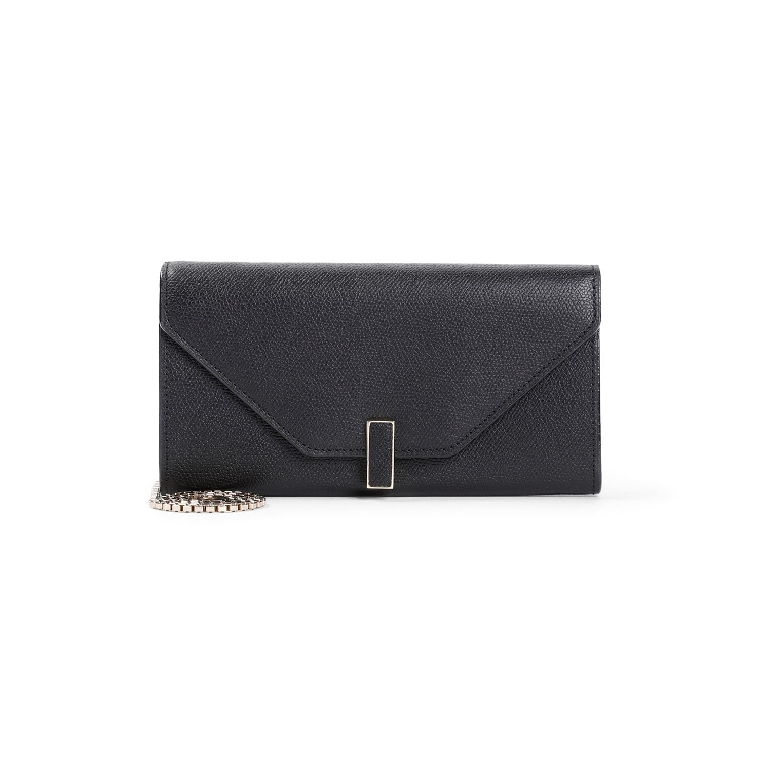 VALEXTRA Mini Grained Leather Wallet
