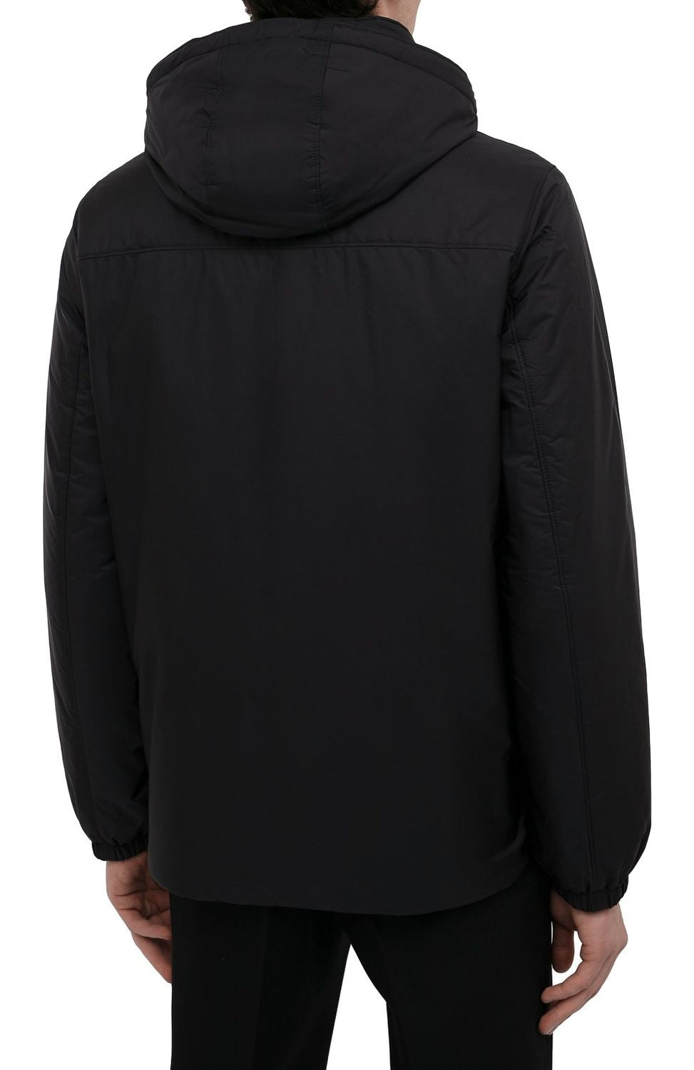 PRADA Men's Re-Nylon Padded Jacket with Adjustable Hood